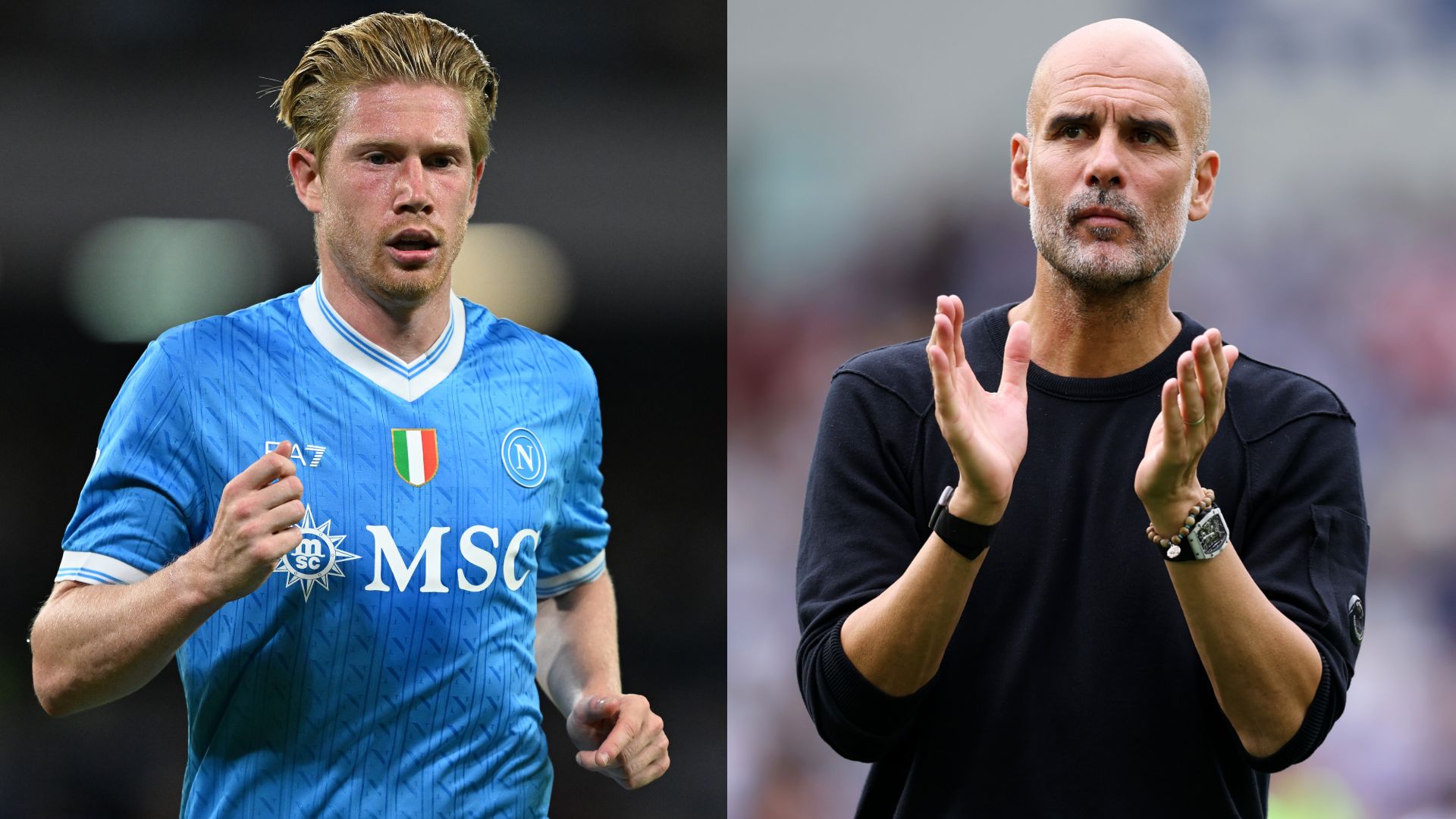 Kevin De Bruyne Pep Guardiola Napoli Manchester City