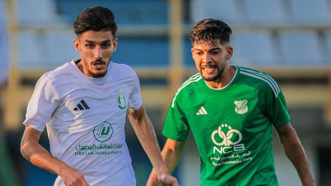 مباراة الأهلي طرابلس ضد الأخضر في سداسي التتويج