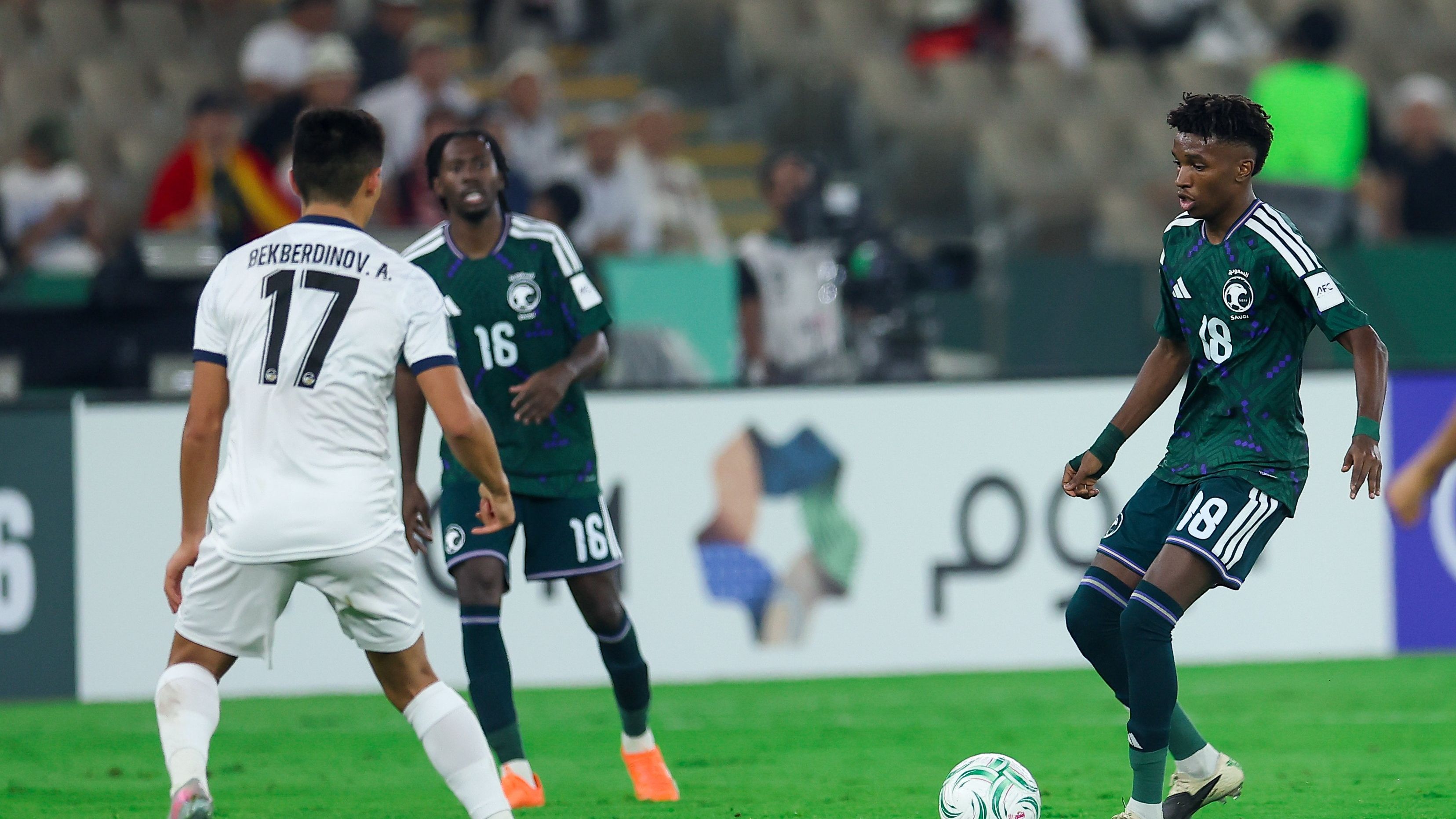 Selección saudí sub-23 frente a Kirguistán en la Copa Asia Sub-23 2026