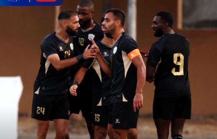 احتفال لاعبي البقعة الأردني