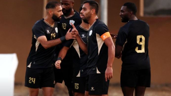 احتفال لاعبي البقعة الأردني