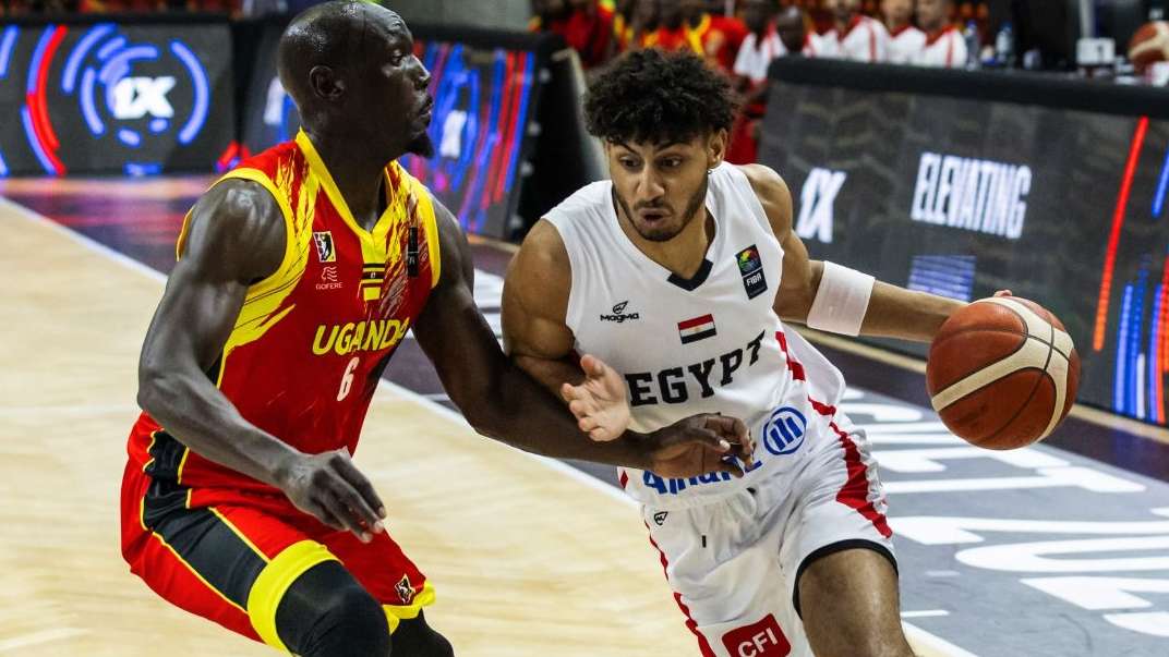 مباراة مصر وأوغندا في بطولة أفريقيا لكرة السلة