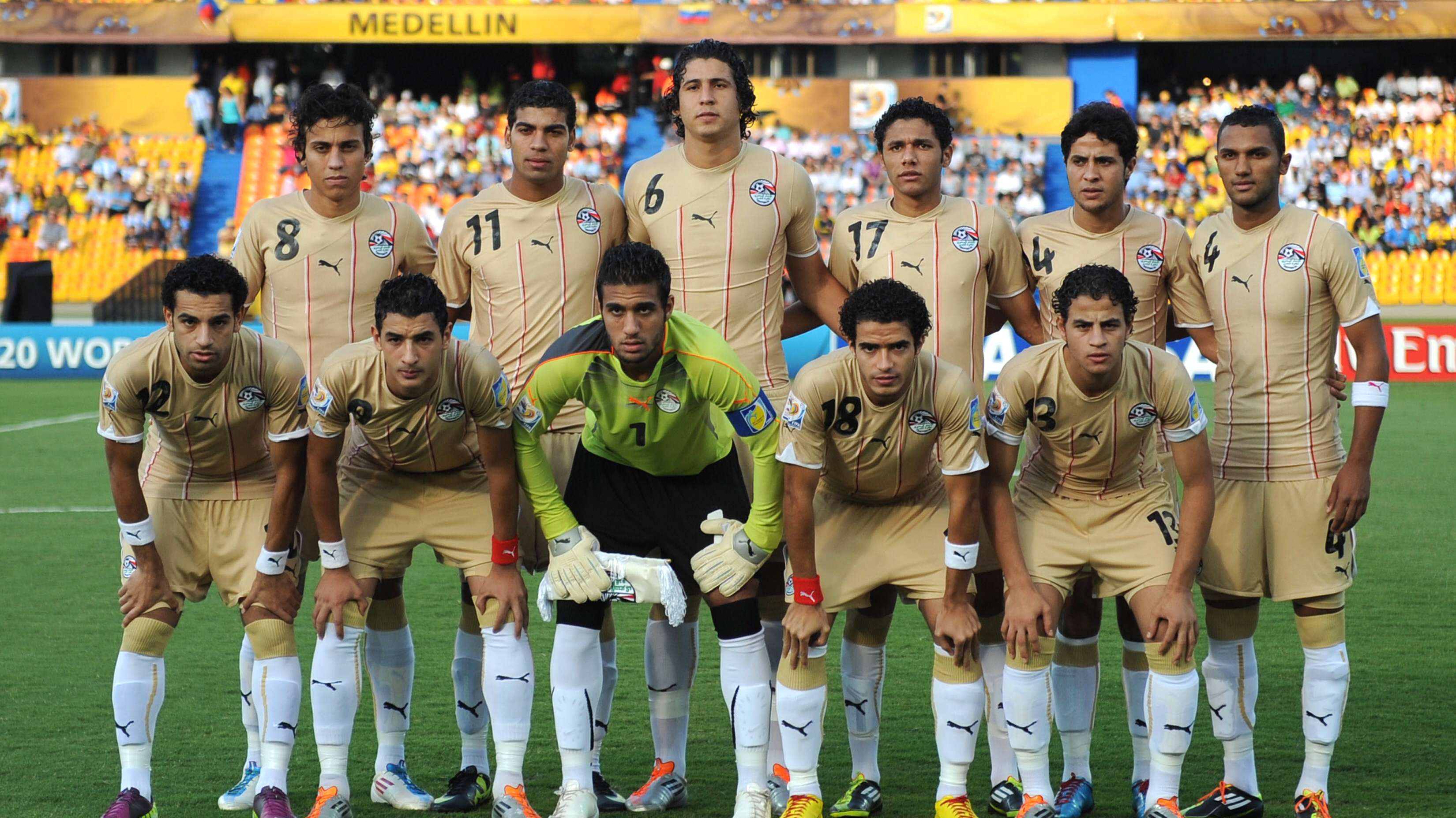 Egypt's team players pose for the pictur