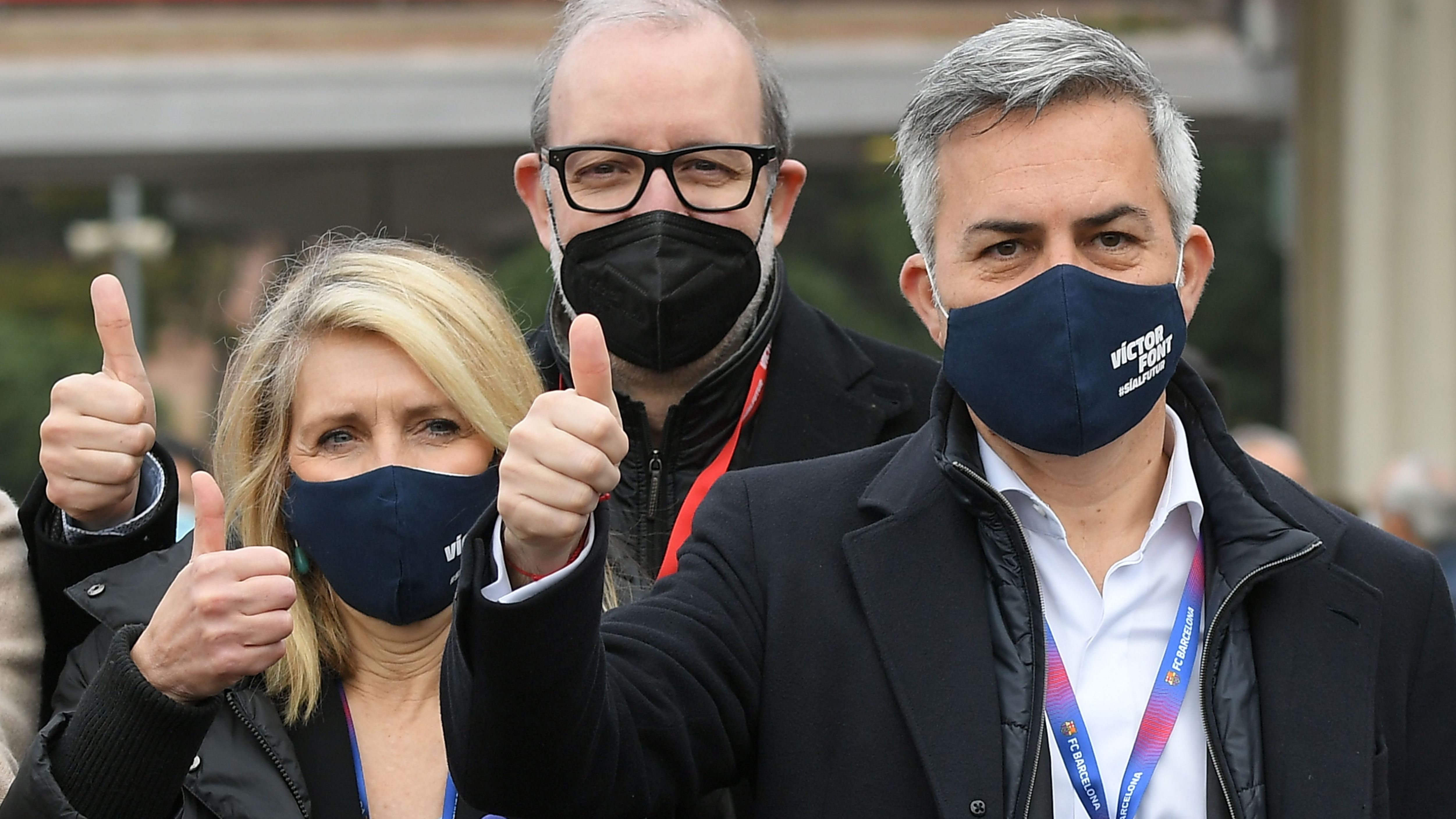 Photo de Font lors de la campagne présidentielle du Barça