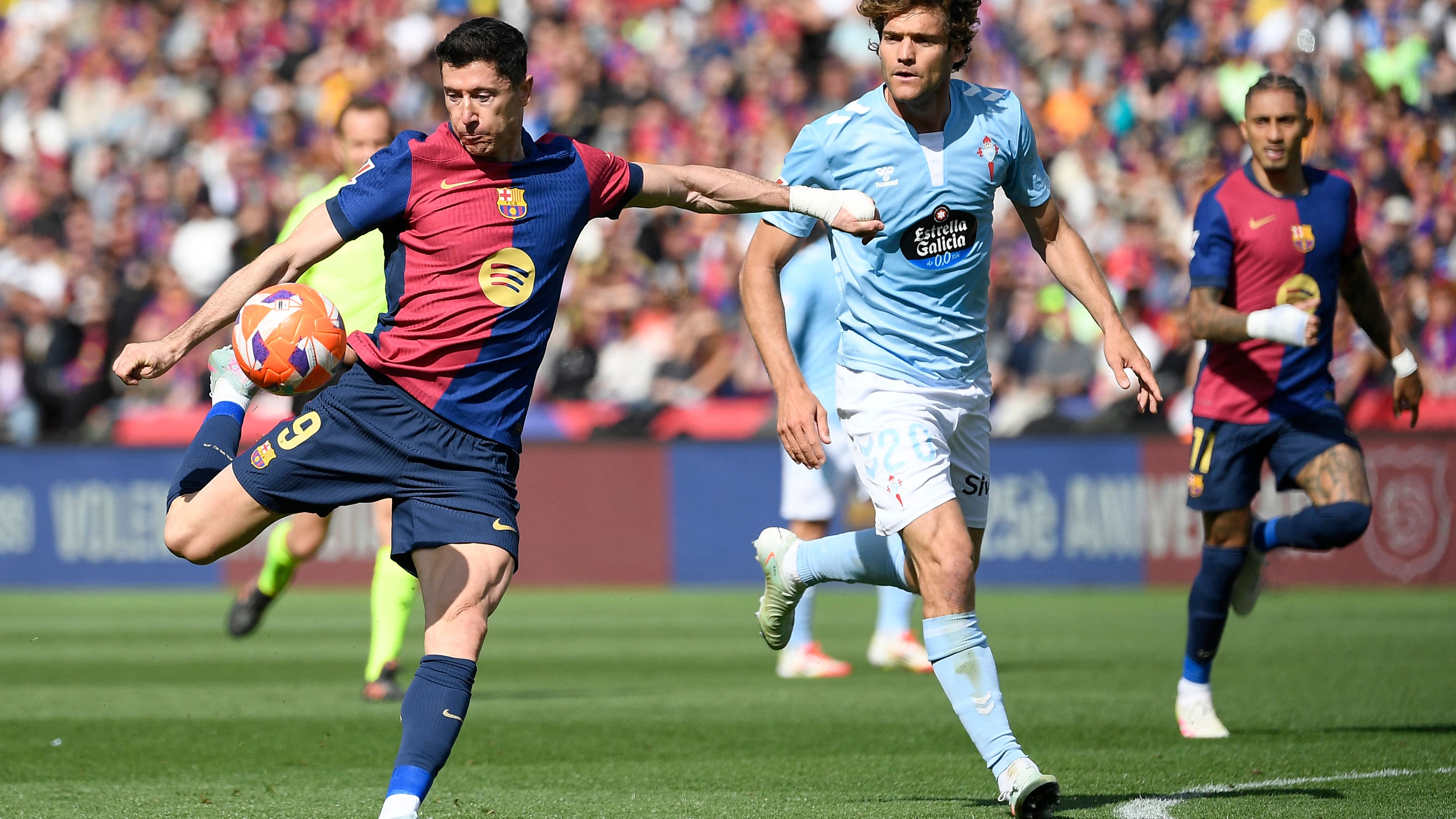 Lewandowski lidera el ataque del Barça contra el Celta de Vigo