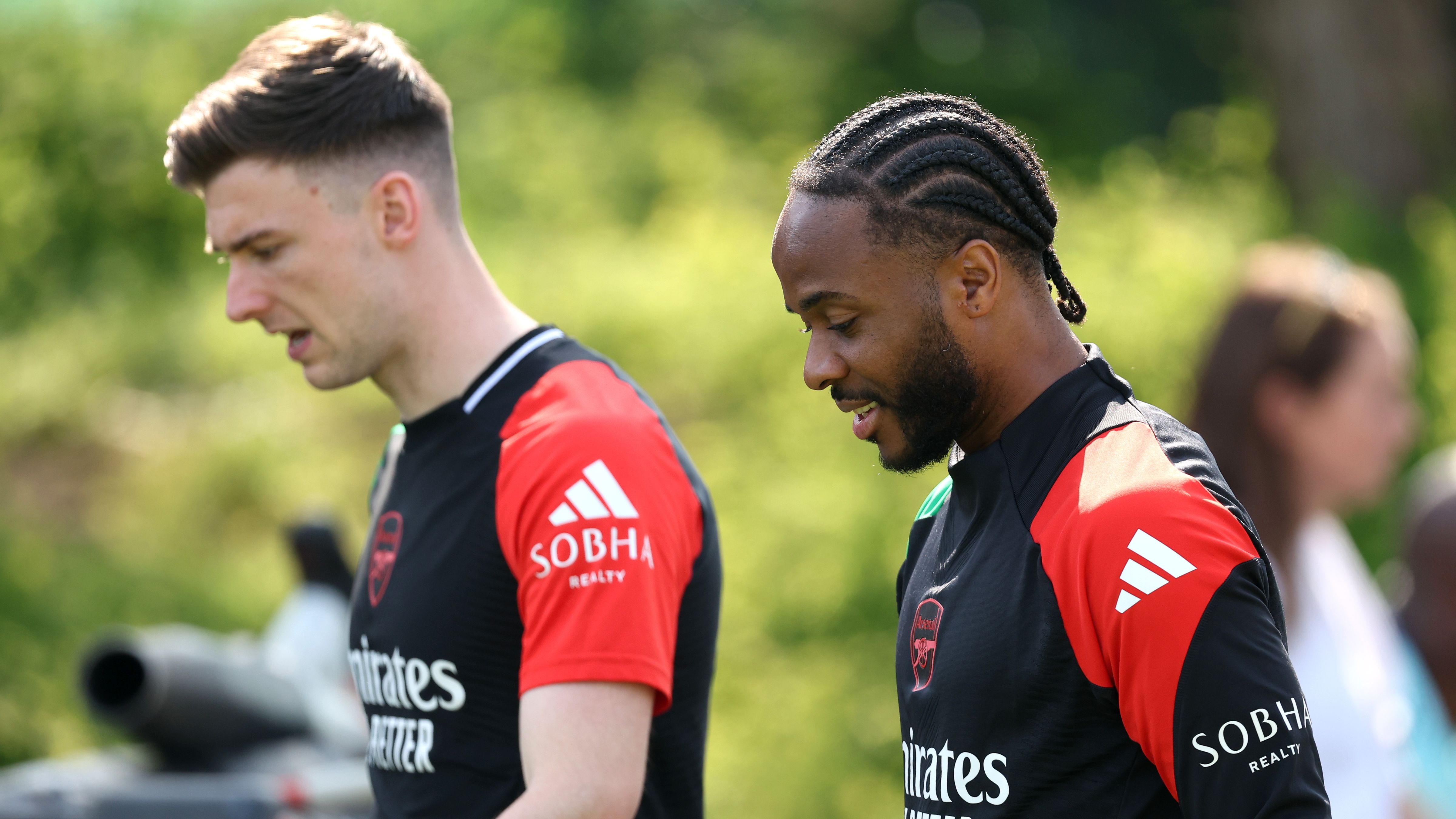 Arsenal FC Training Session And Press Conference - UEFA Champions League 2024/25 Semi Final First Leg