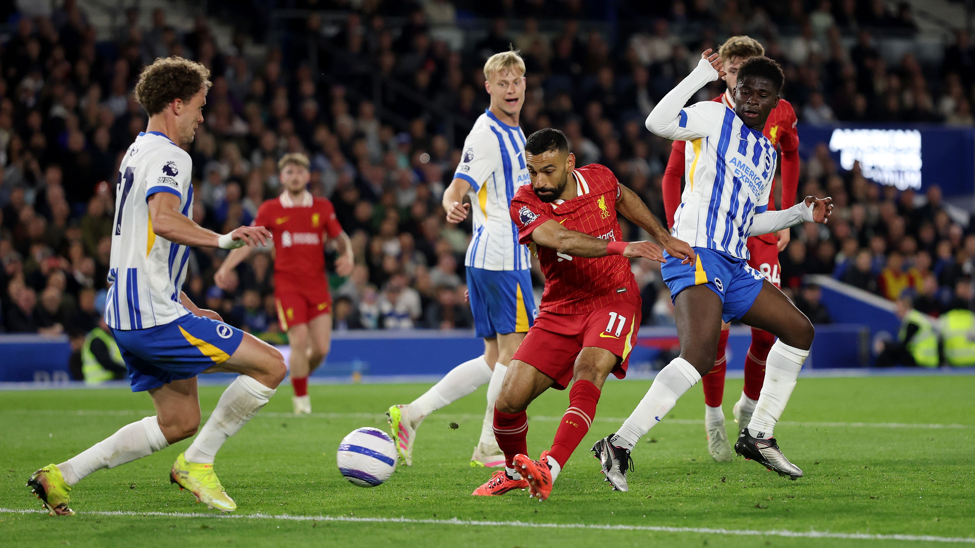 Mohamed Salah contro Brighton nel Premier League