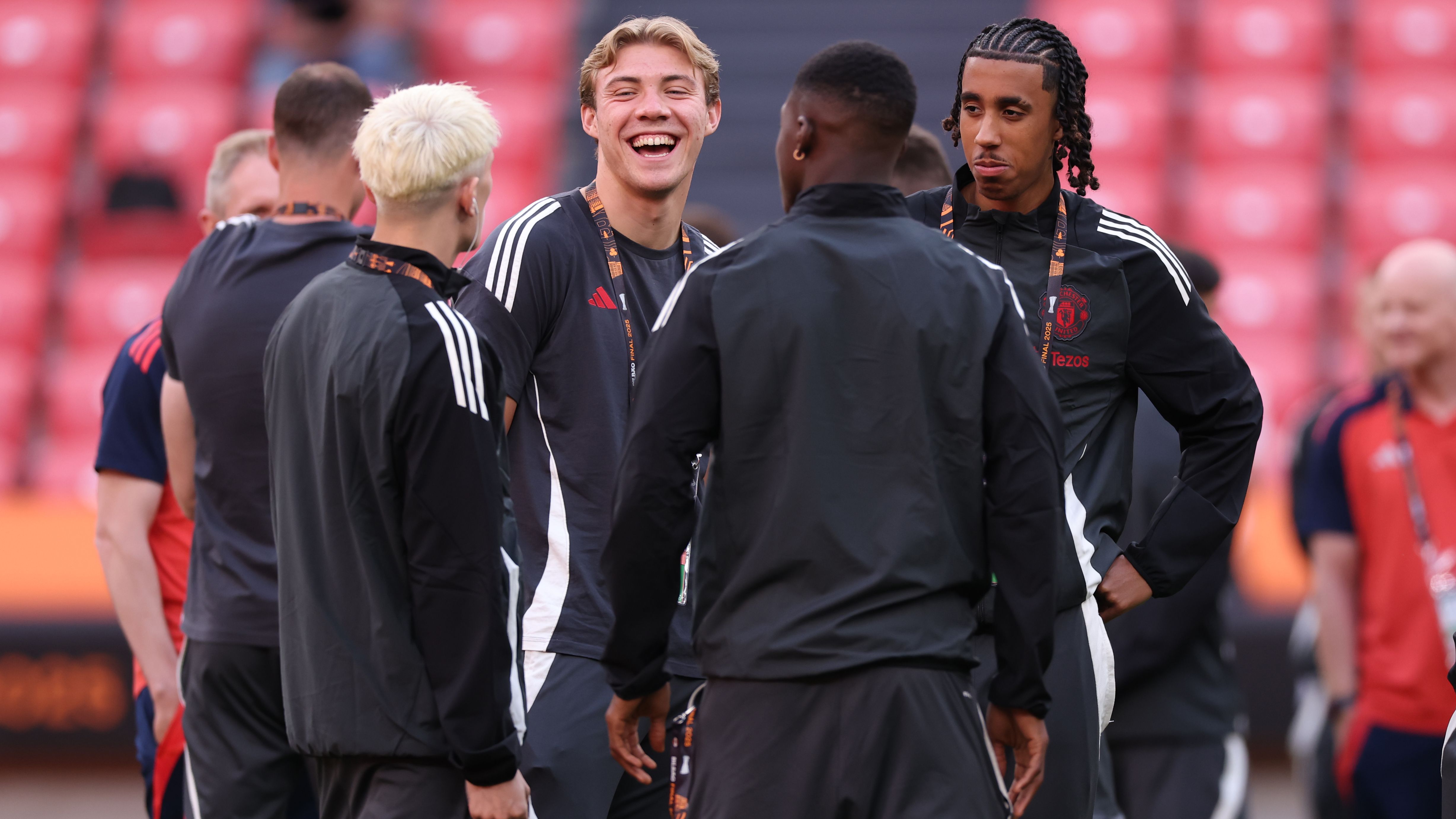 Manchester United Training Session And Press Conference - UEFA Europa League Final 2025