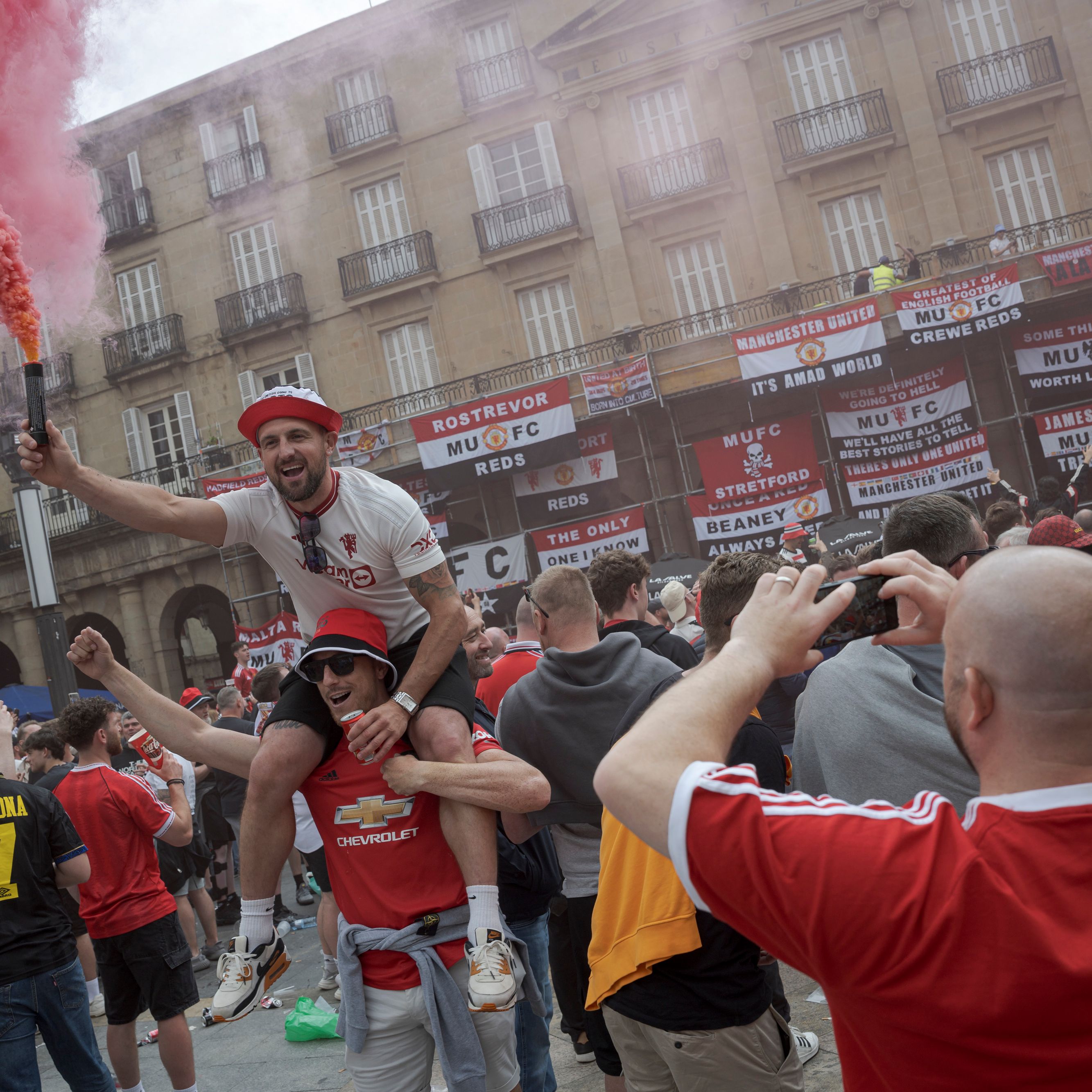 Tottenham Hotspur v Manchester United: Fans Descend On Bilbao For UEFA Europa League Final 2025