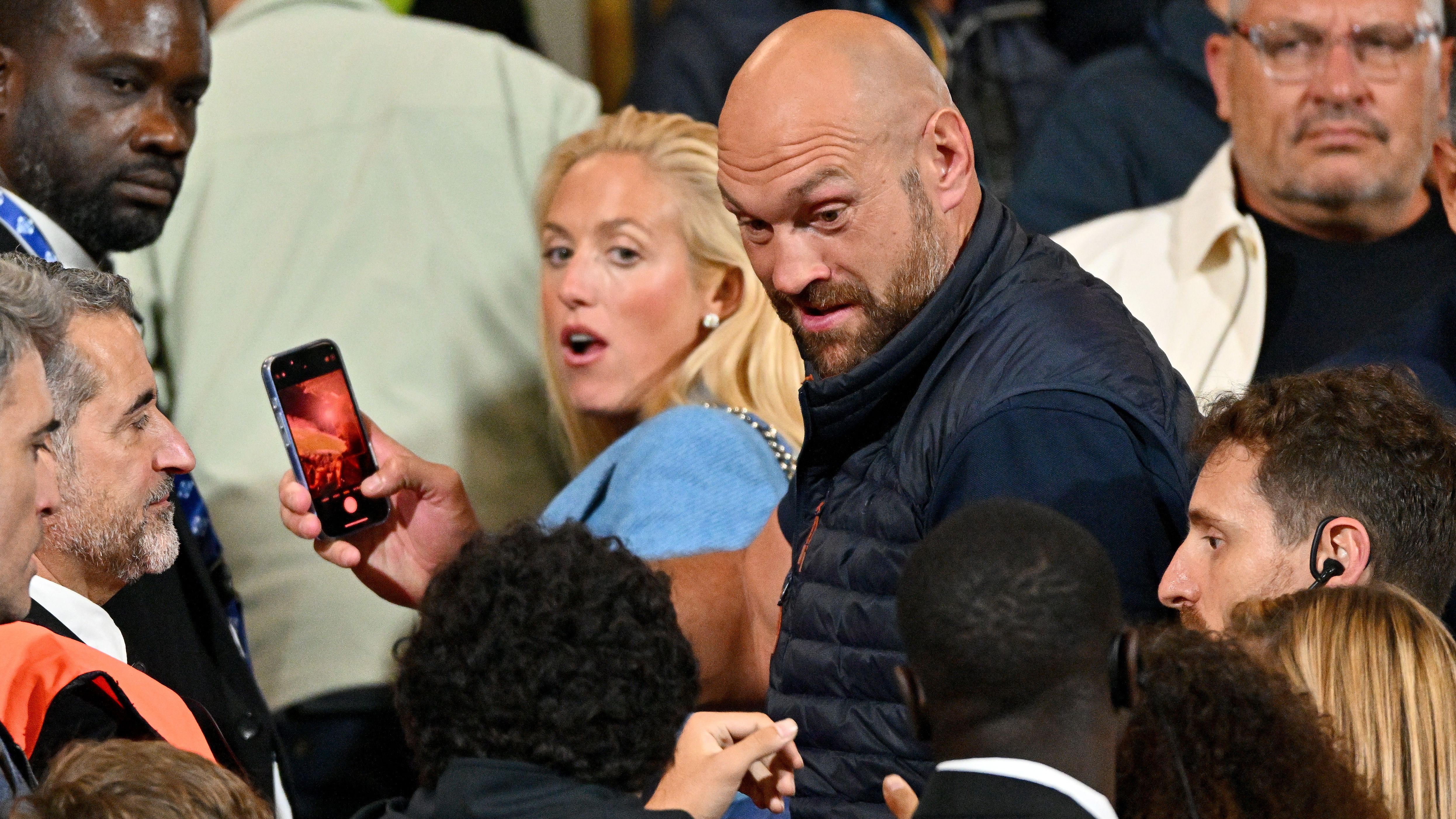 Celebrities Sightings At Como 1907 Vs FC Internazionale Football Match