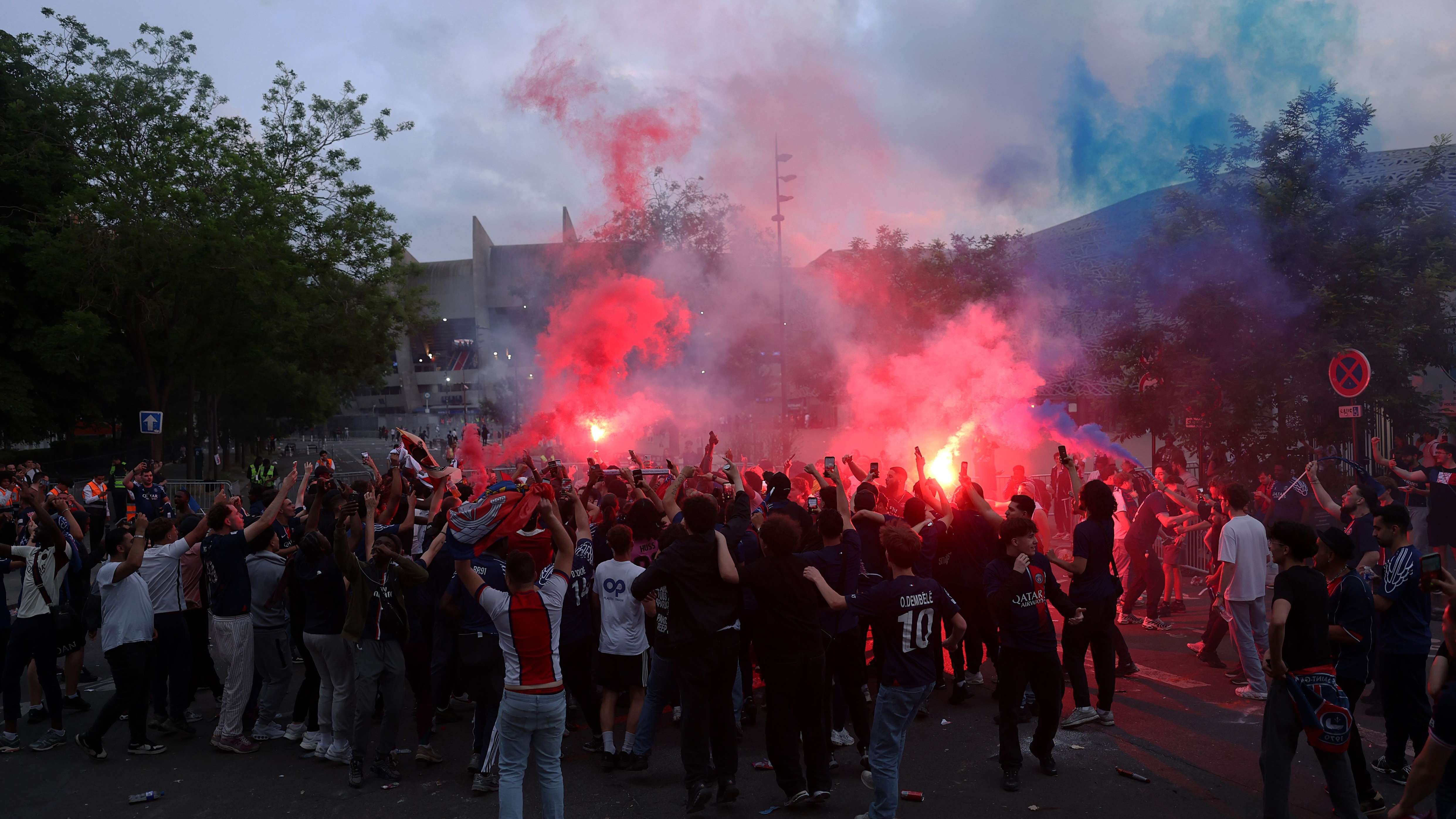 Paris Saint-Germain Fans Watch The UEFA Champions League Final