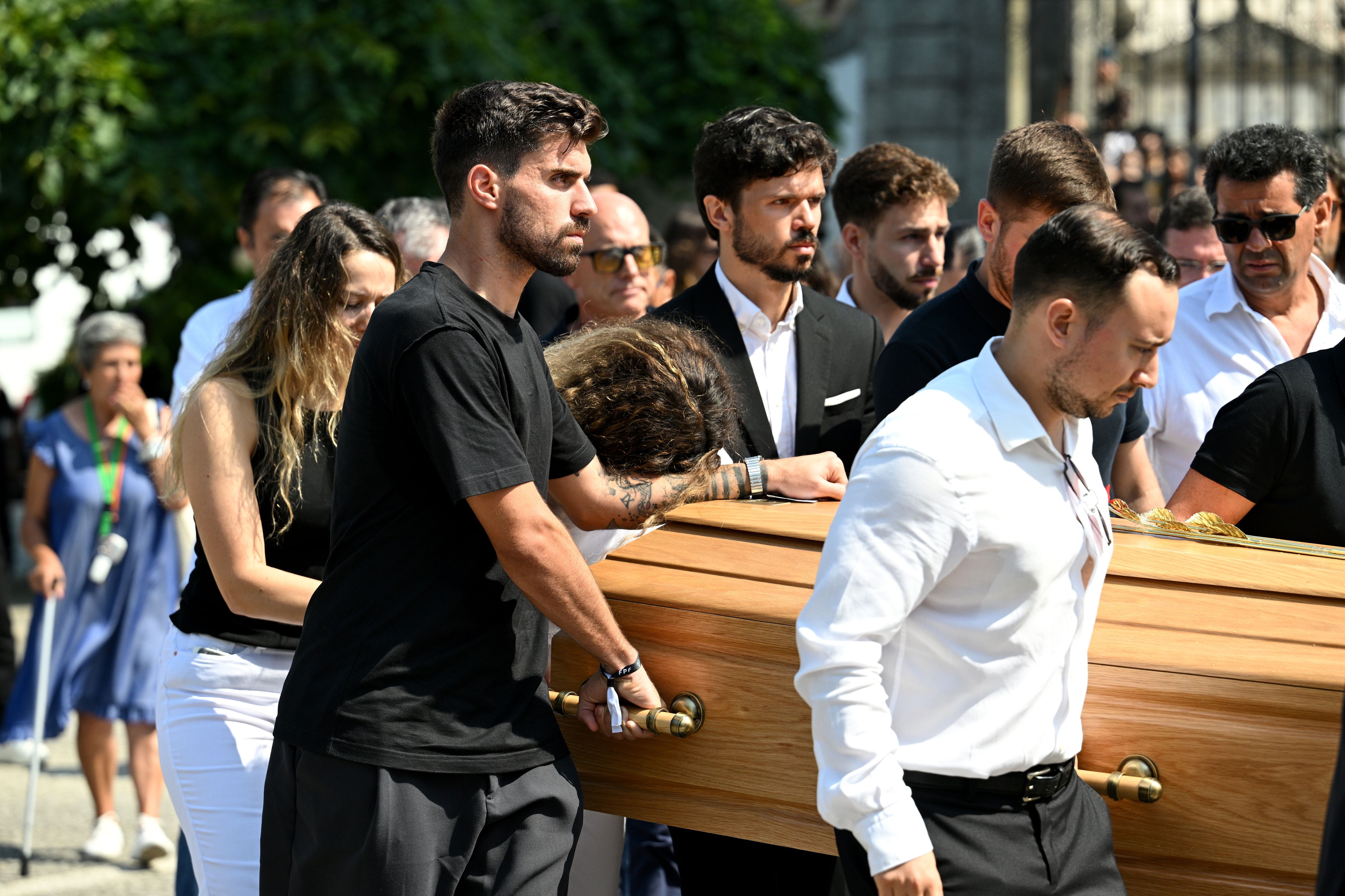 Funeral Held For Diogo Jota And Andre Silva In Their Hometown Of Gondomar
