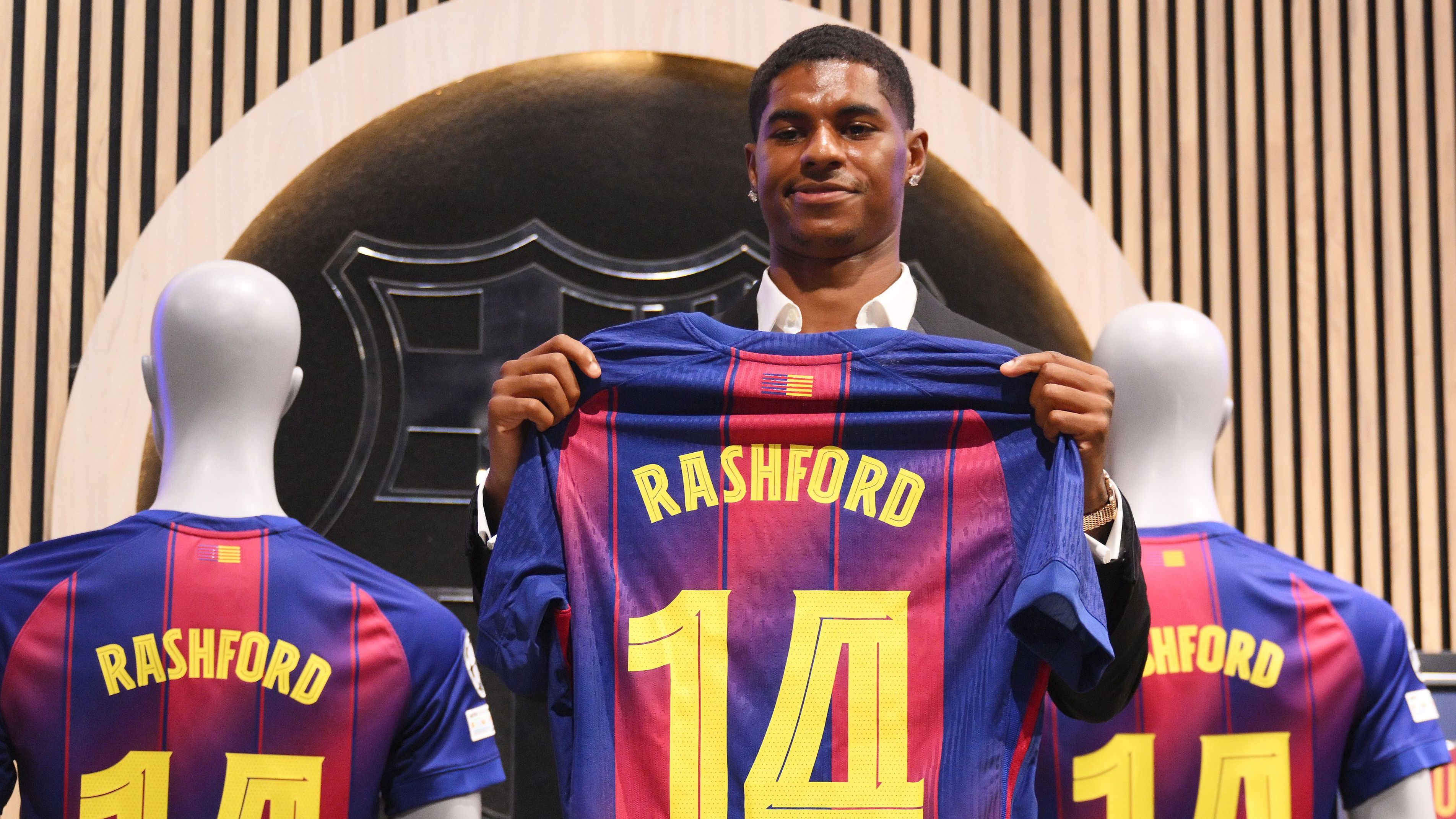 FC Barcelona Unveil New Signing Marcus Rashford