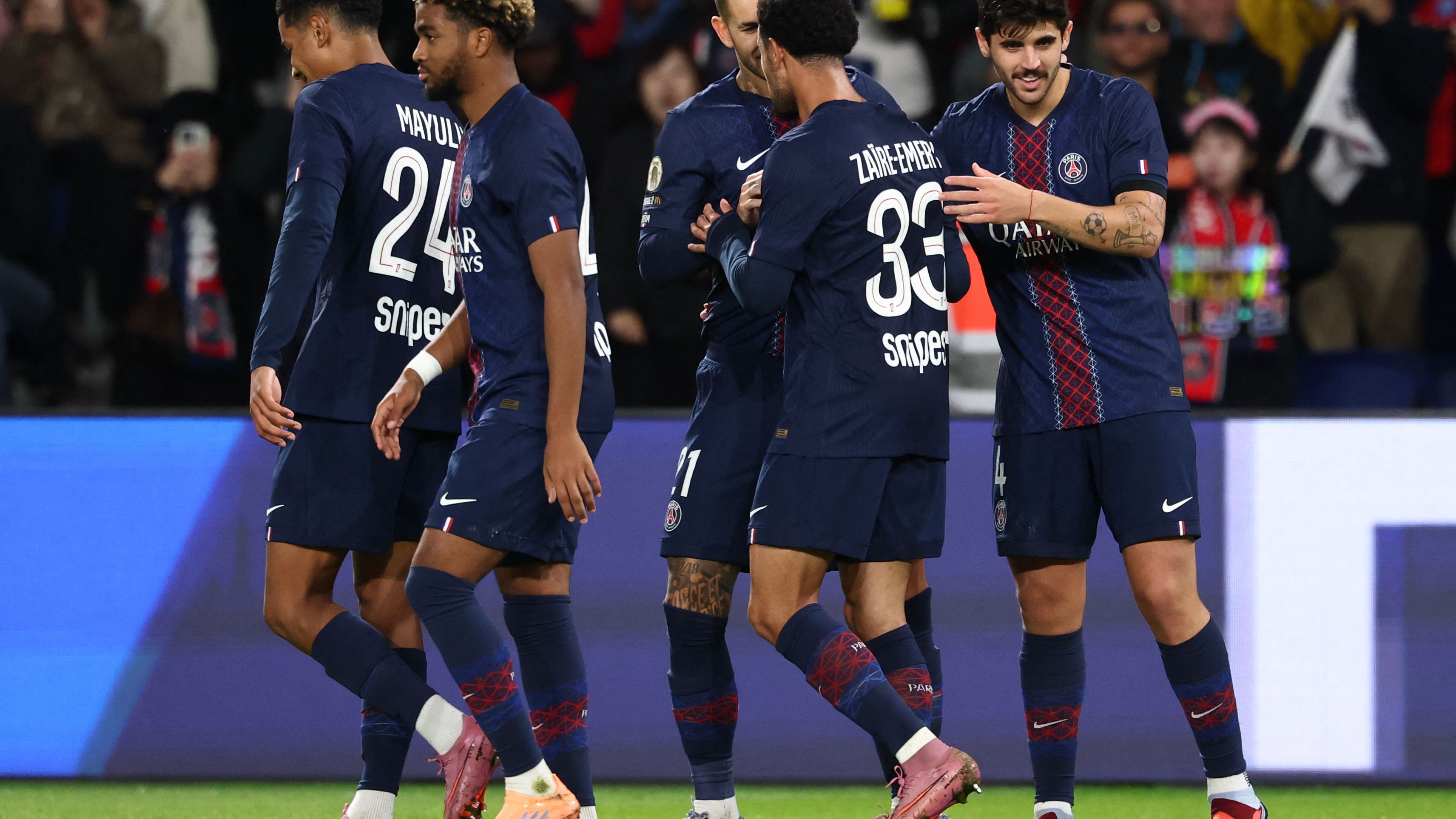 Photo du PSG contre Auxerre lors de la sixième journée de Ligue 1