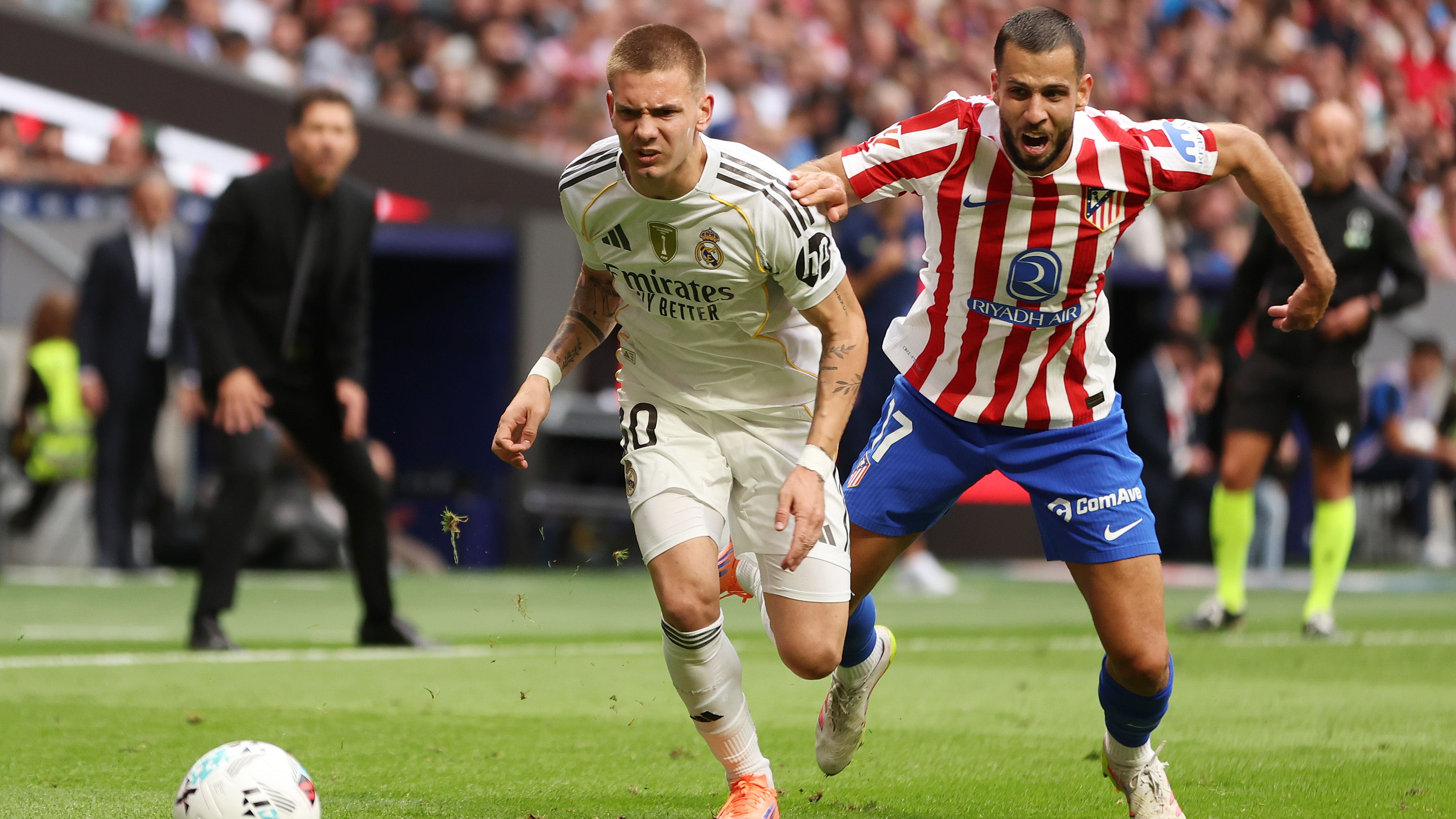 Franco Mastantuno en clash au Clasico Atlético Madrid – Real Madrid, image du match