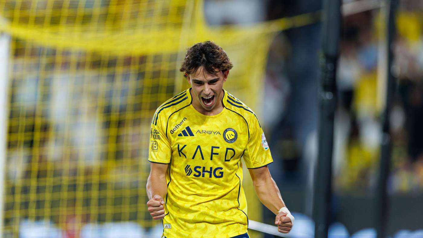 João Félix cabecea para Al-Nassr frente a Al-Hazm en la Saudi Pro League
