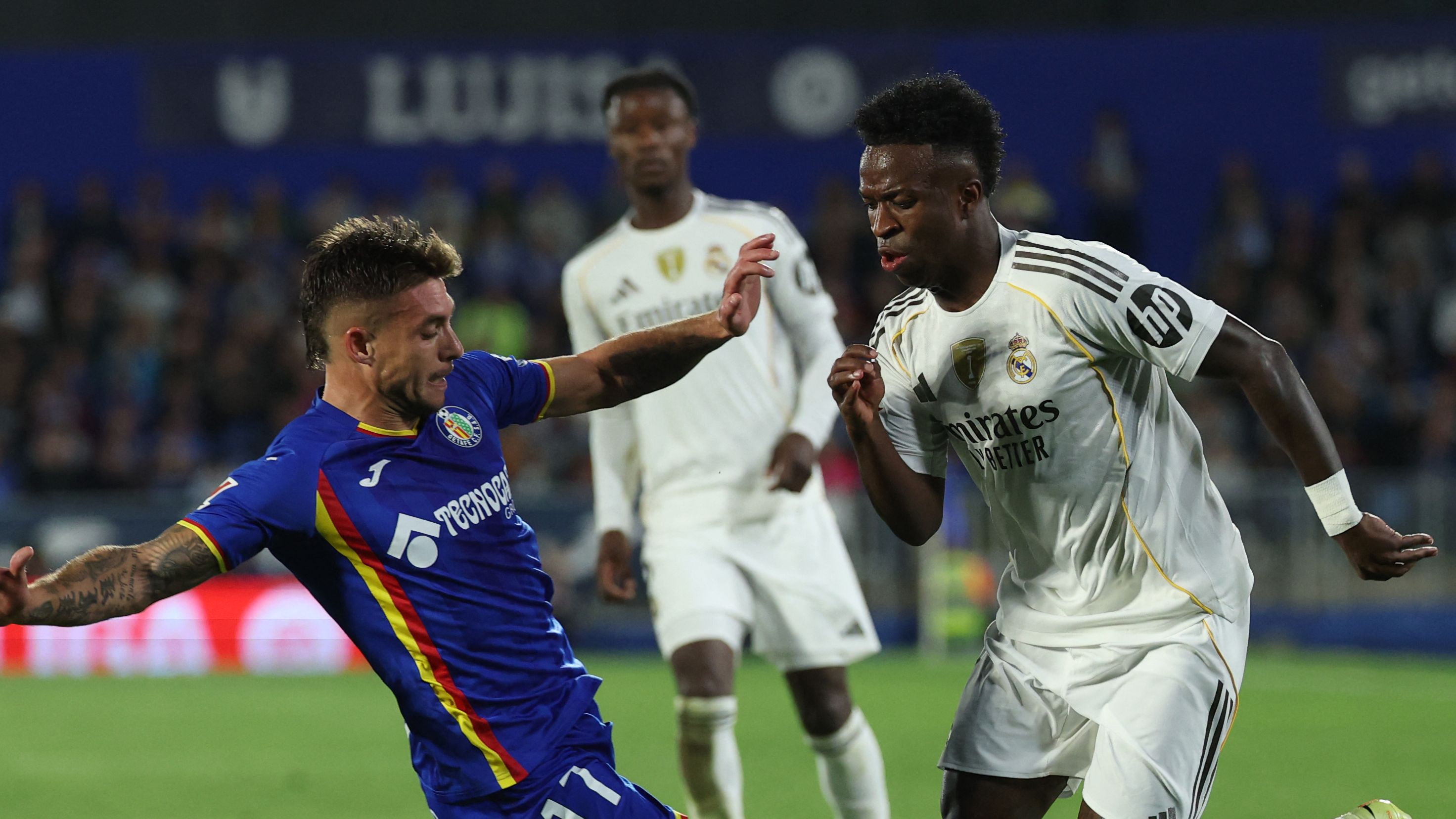 Vinícius Júnior e Iglesias derbi Getafe Real Madrid, tensión y gol de Mbappé