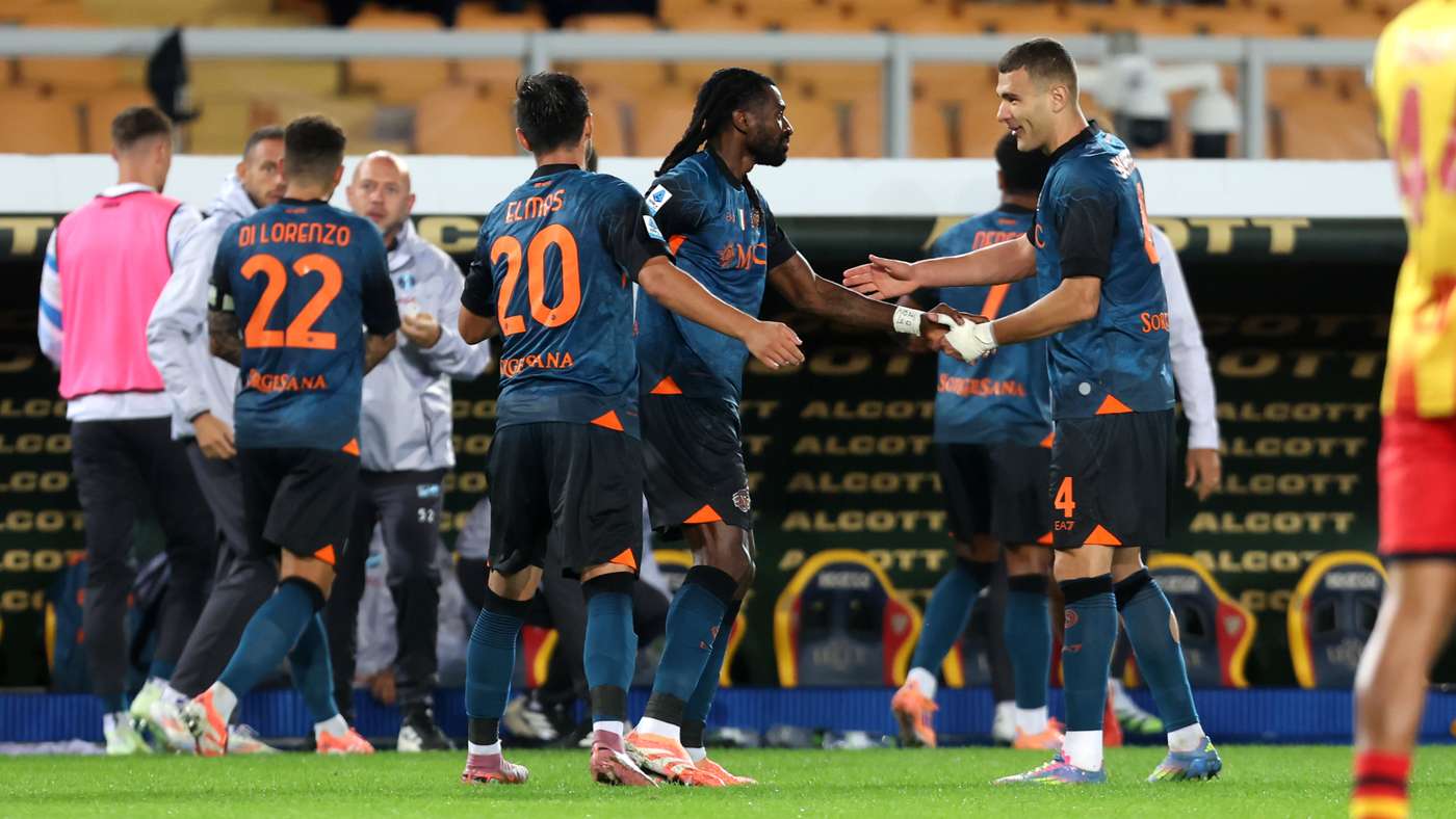 Napoli vence a Lecce 1-0 con Anguissa cabeceando y De Bruyne fuera por lesión