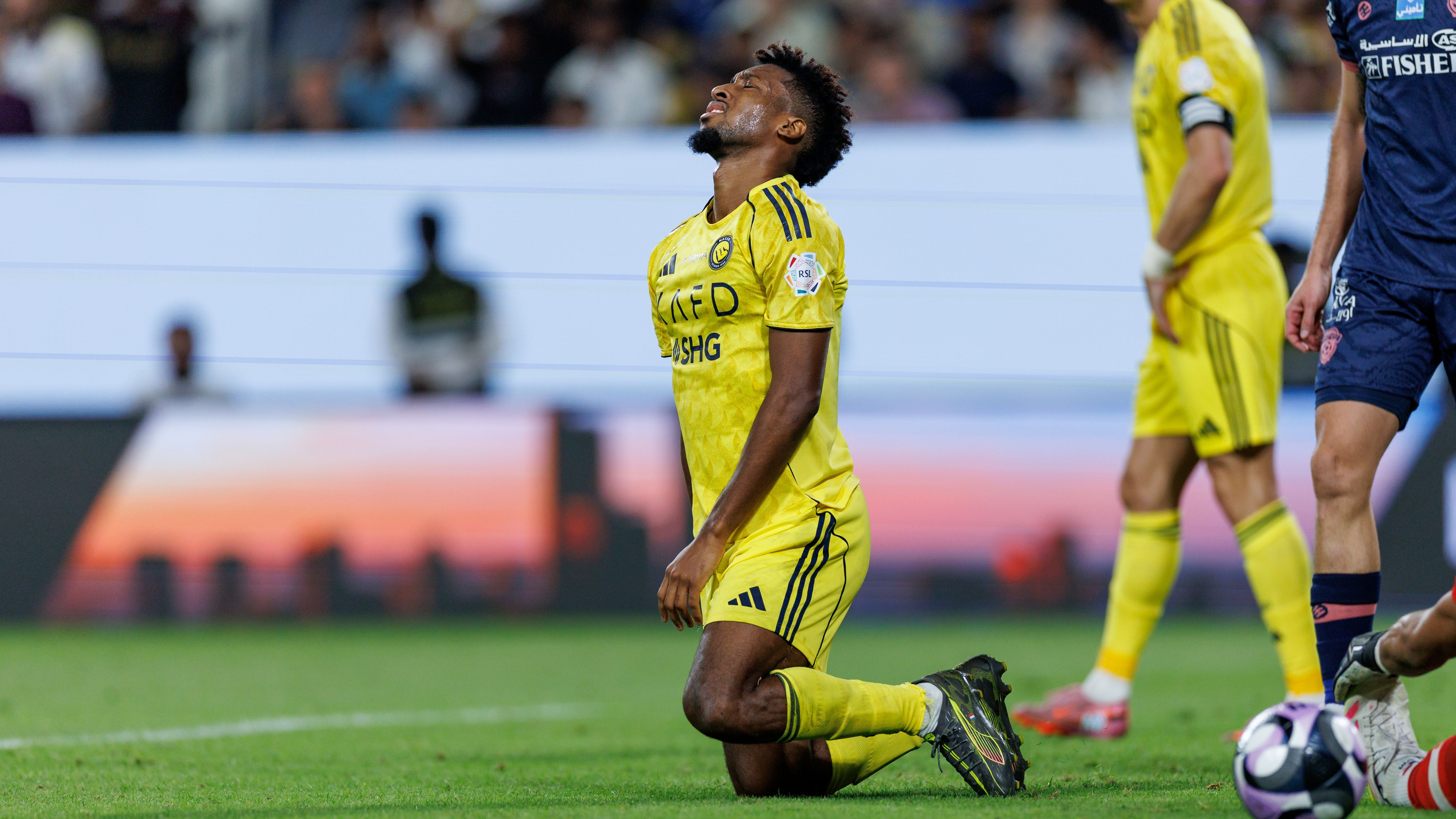 Kingsley Coman lesionado durante Al Nassr vs Neom; recuperación en marcha y liderazgo en la liga