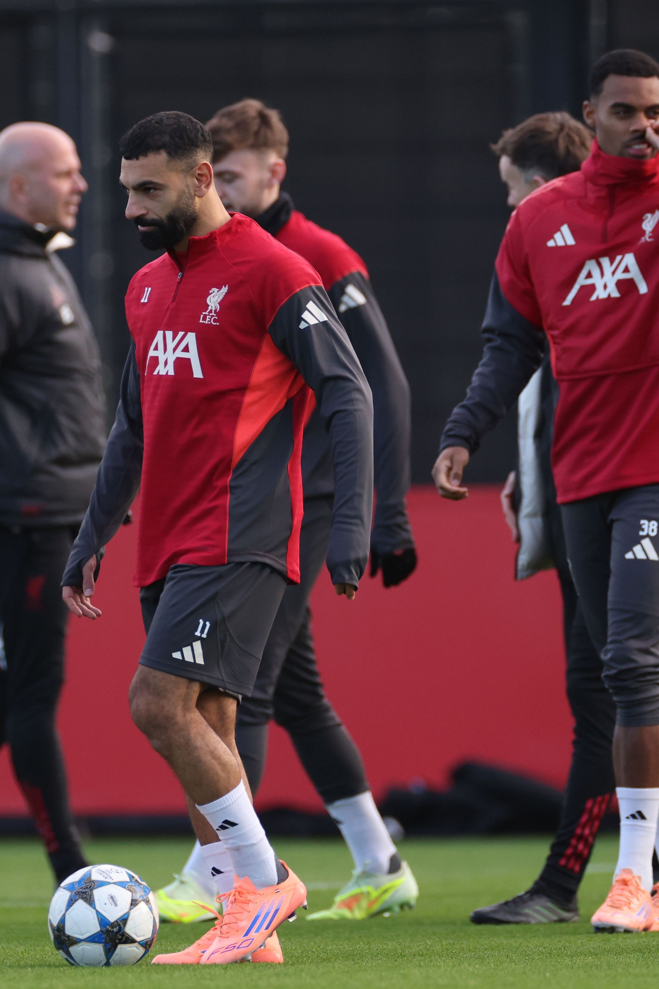 Liverpool FC Training Session And Press Conference - UEFA Champions League 2025/26 League Phase MD6