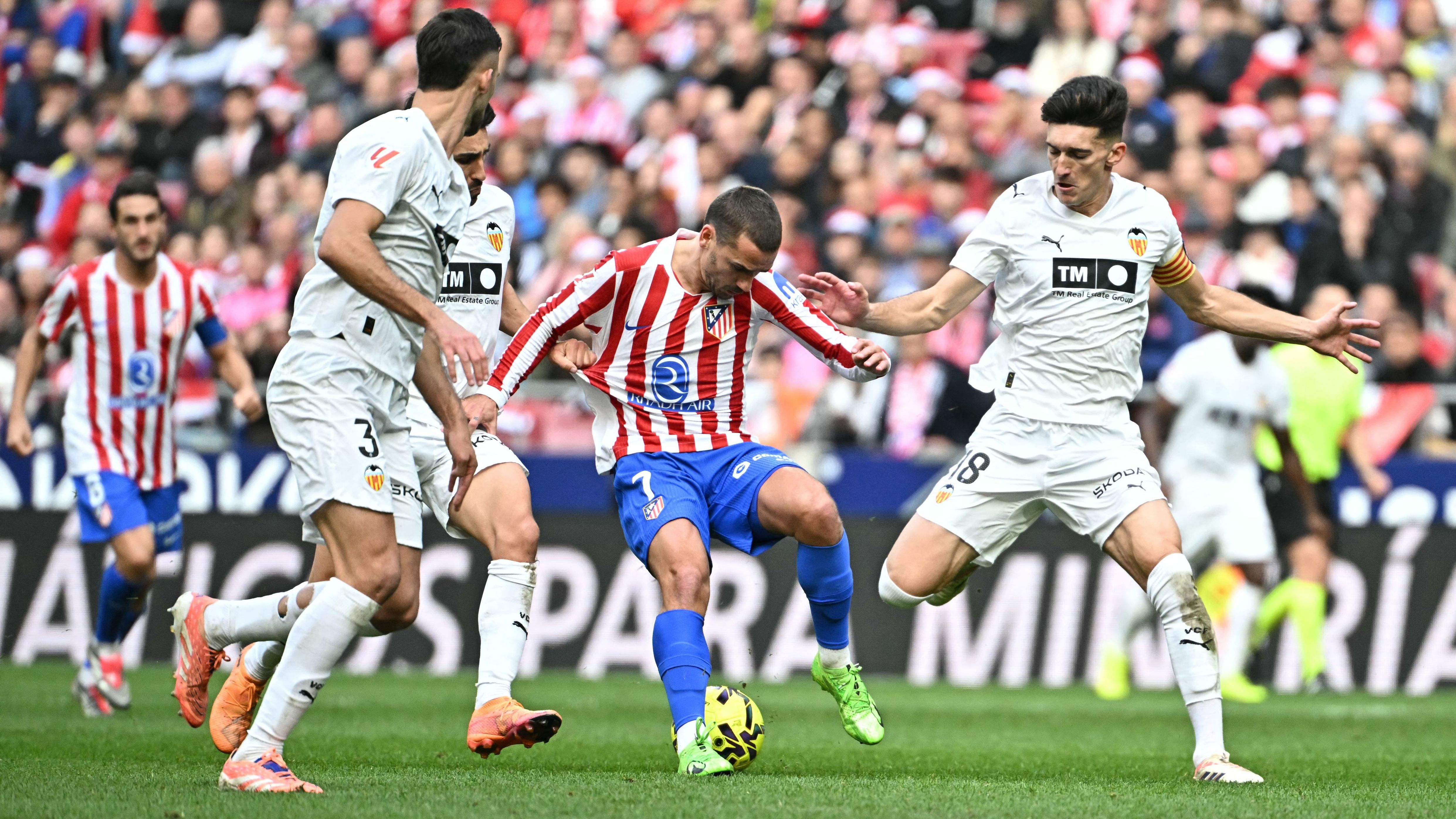 Atlético de Madrid versus Valencia en La Liga, foto de Getty Images
