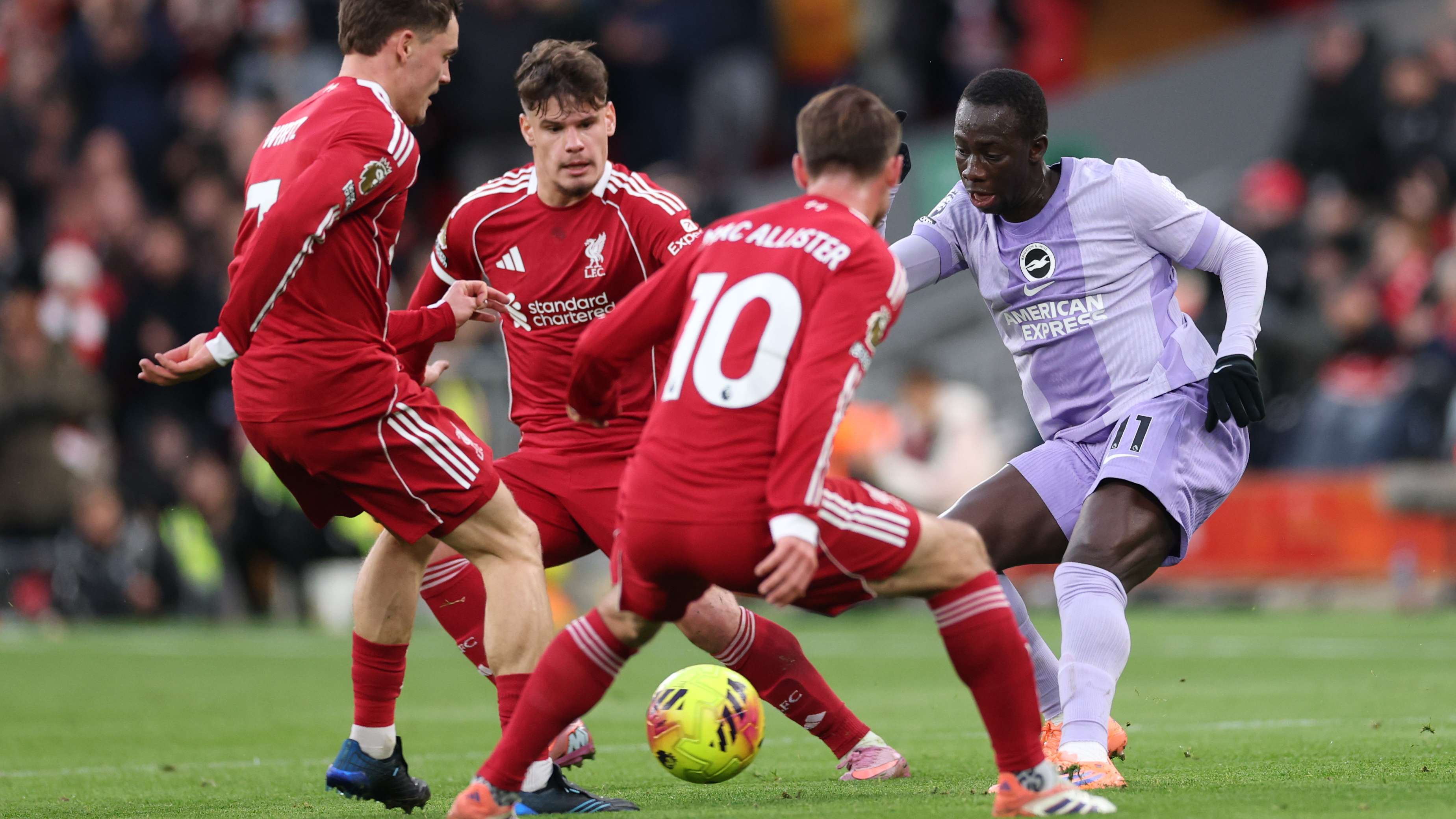 مباراة ليفربول وبرايتون