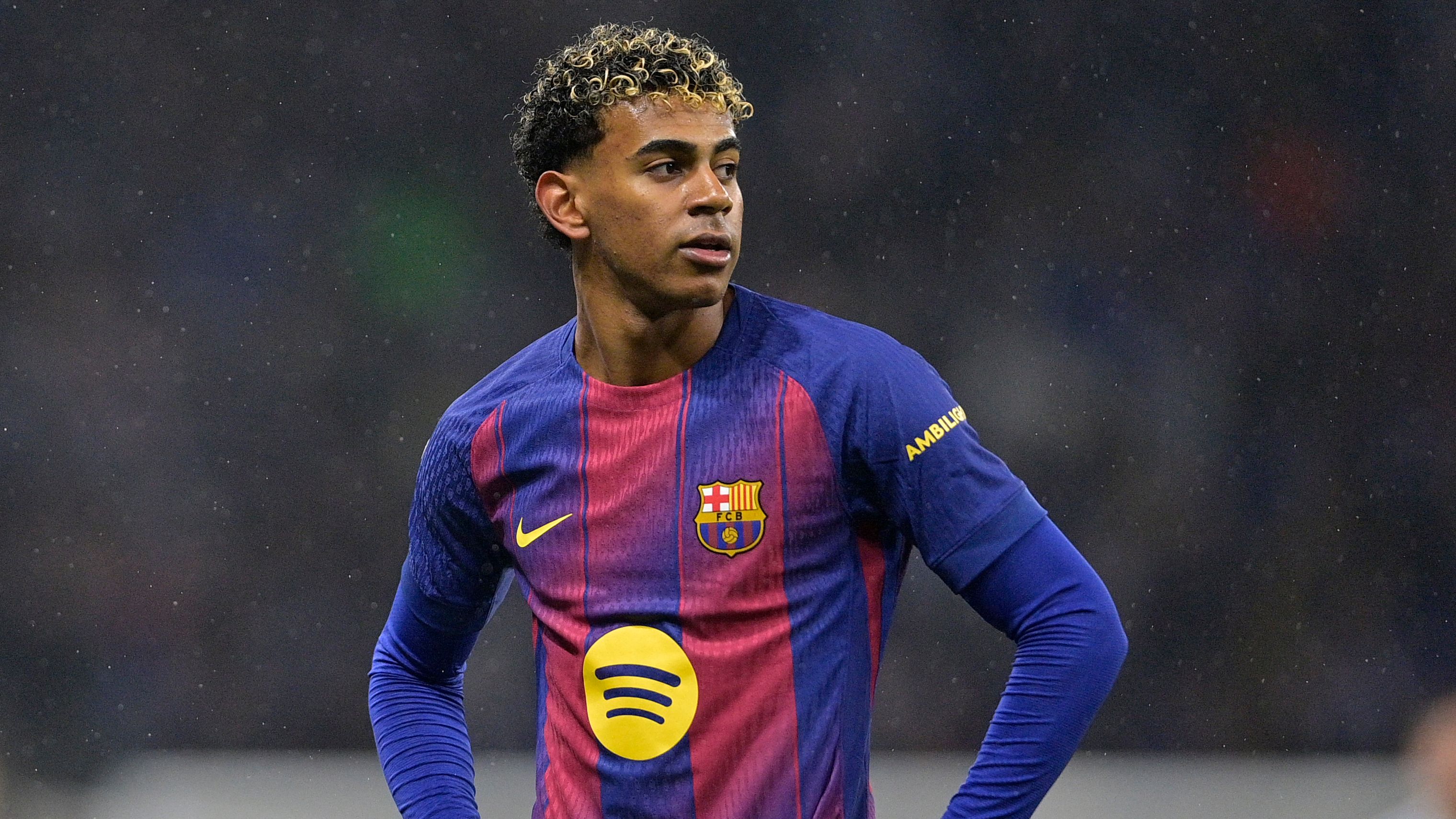 Lamine Yamal pocket gesture Getafe Barcelona Espanyol derby