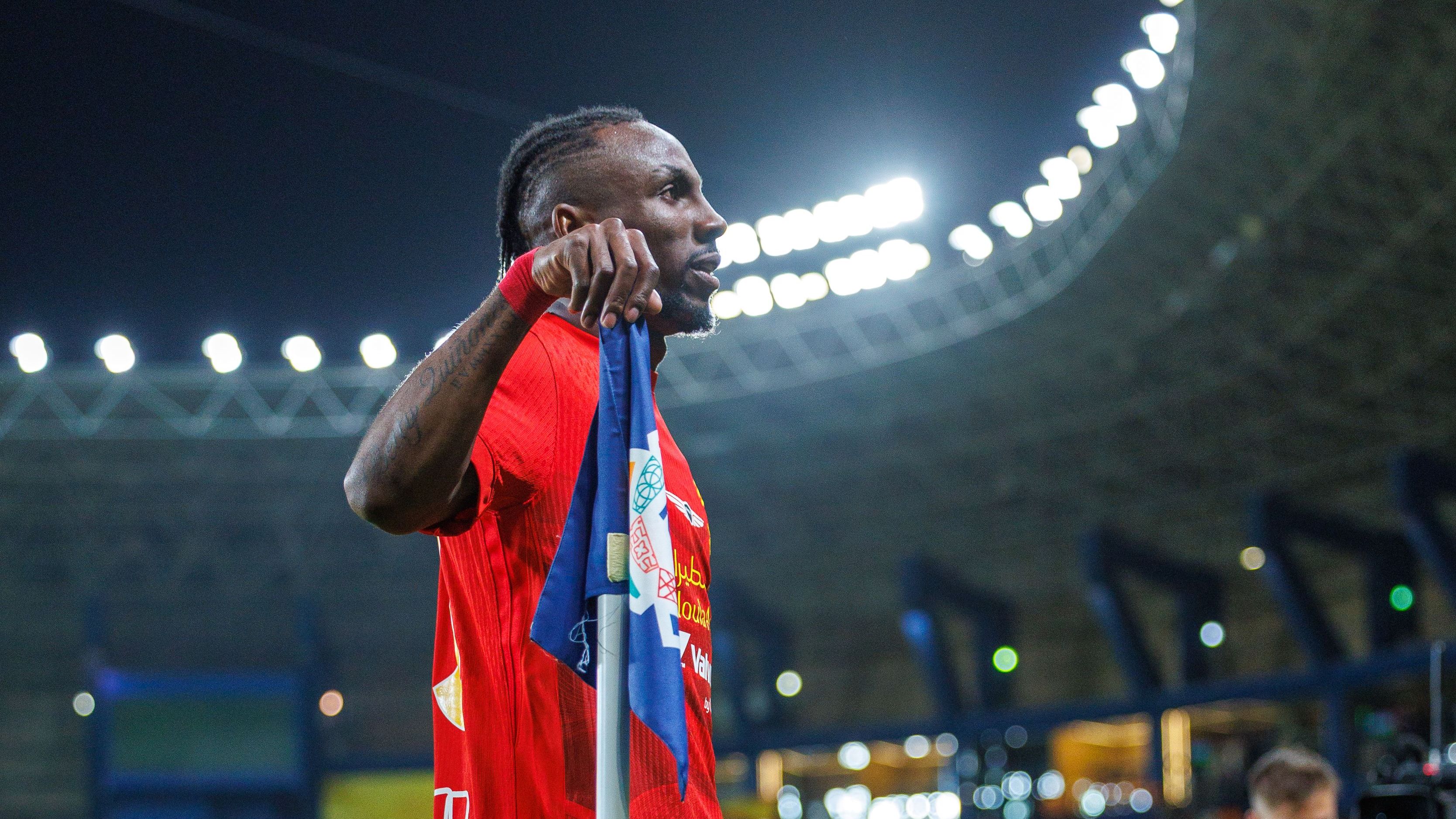 Julian Kinonis in action for Al-Qadsiah against Al-Ittihad in the Saudi Pro League