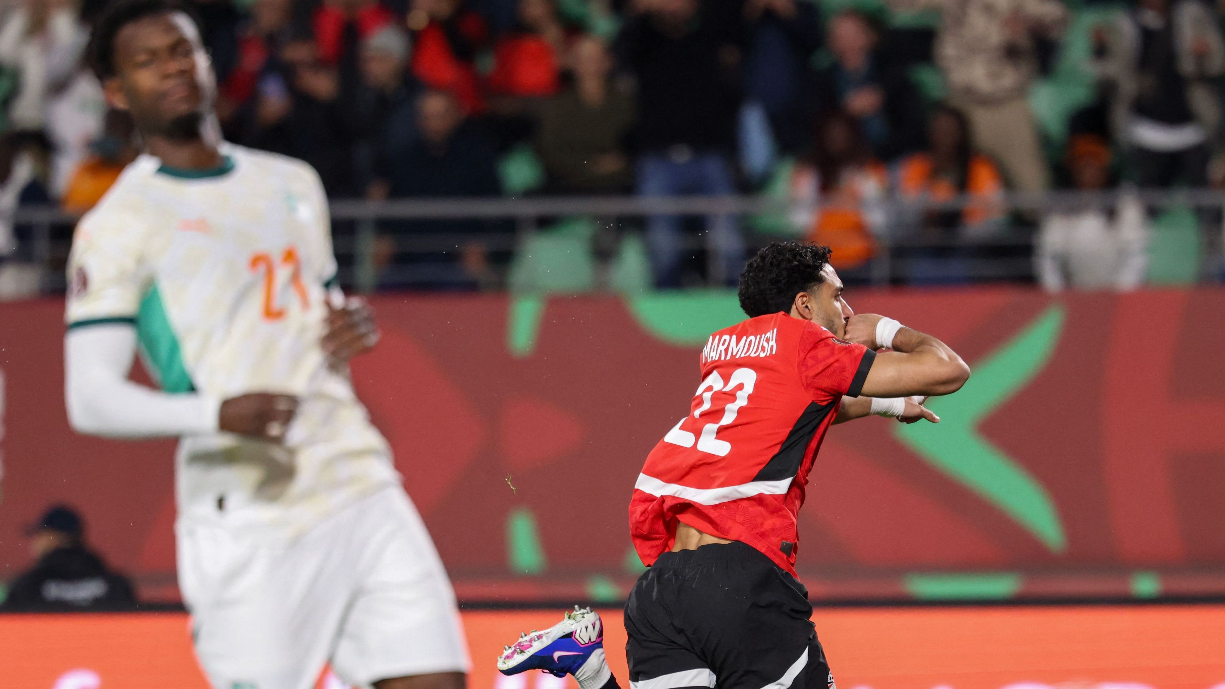 Omar Marmoush segna contro la Costa d'Avorio all'AFCON 2025