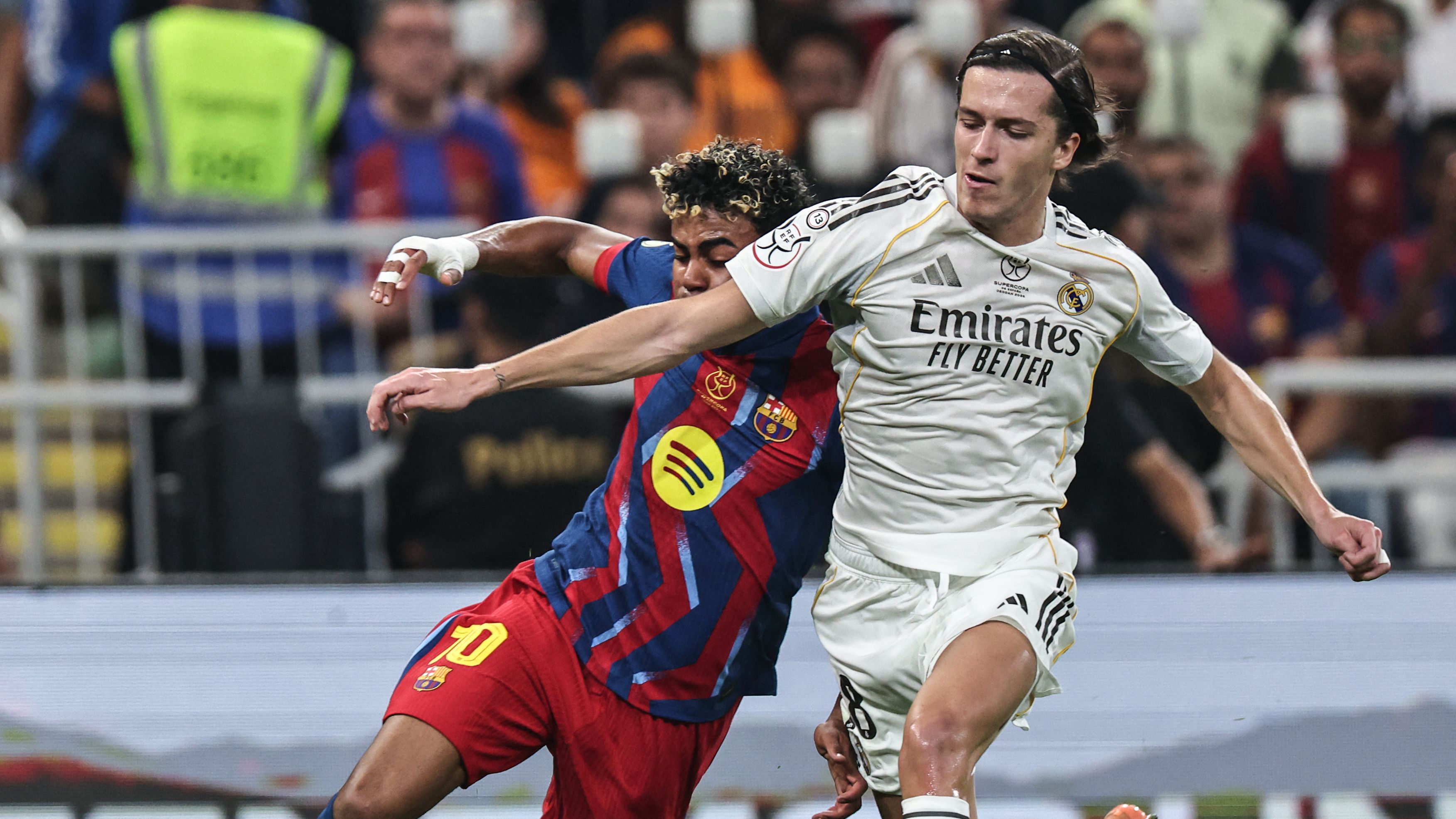Getty Images Barcelona Real Madrid Spanish Super Cup clash Yamal Carreras
