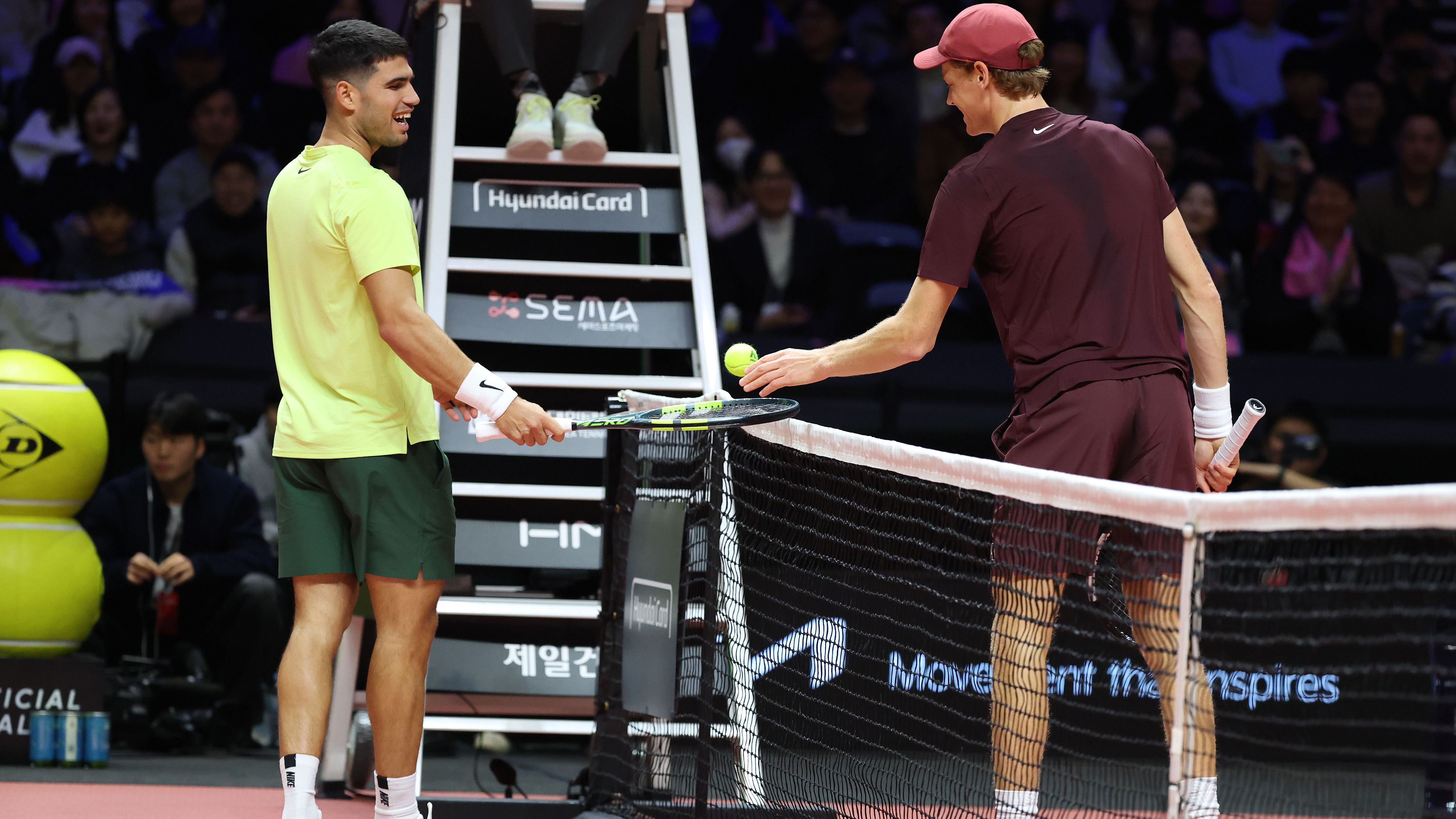 Alcaraz vs Sinner exhibición en Incheon, Corea del Sur