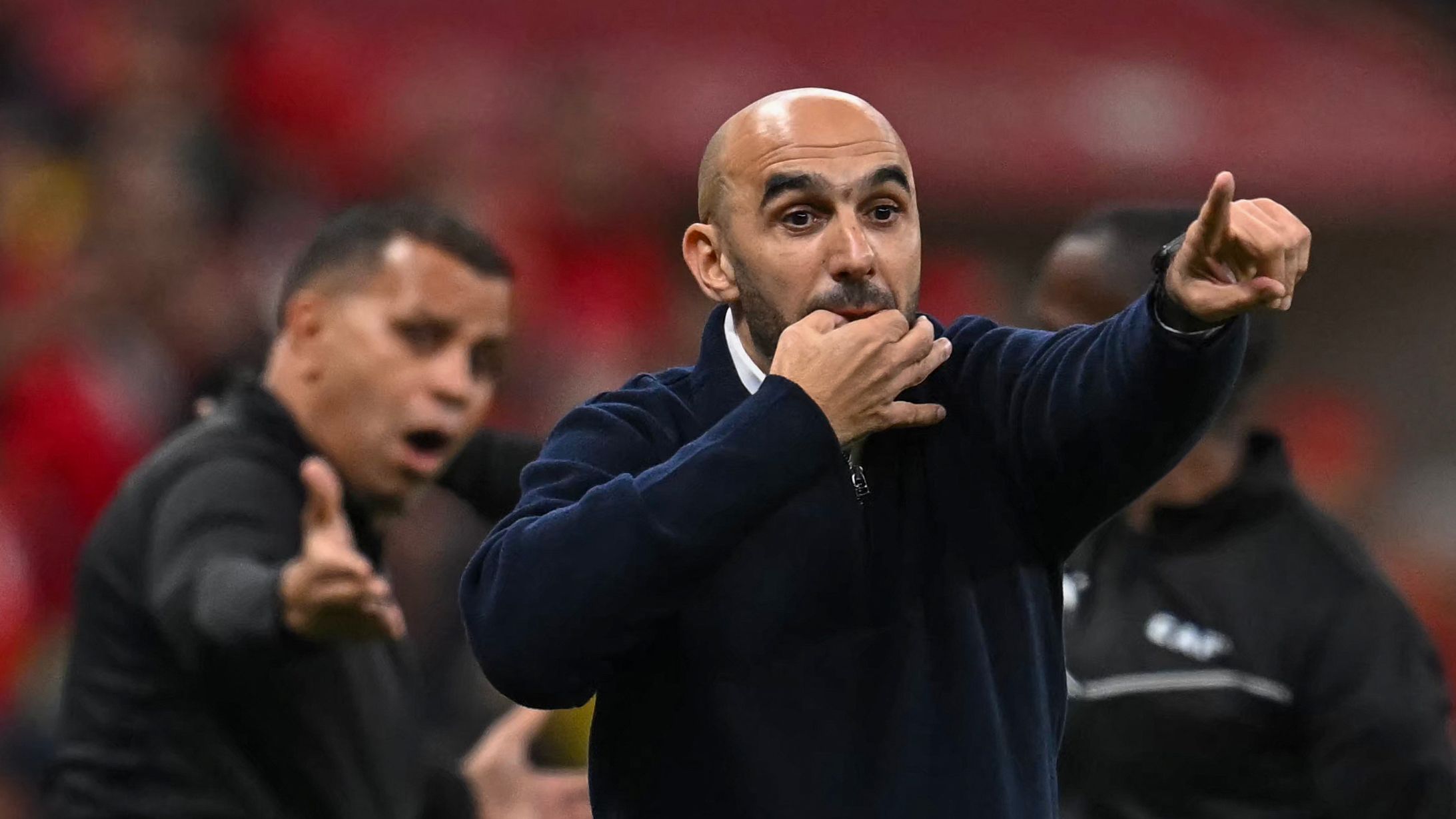 Walid Regragui allenatore del Marocco contro il Senegal durante AFCON 2025