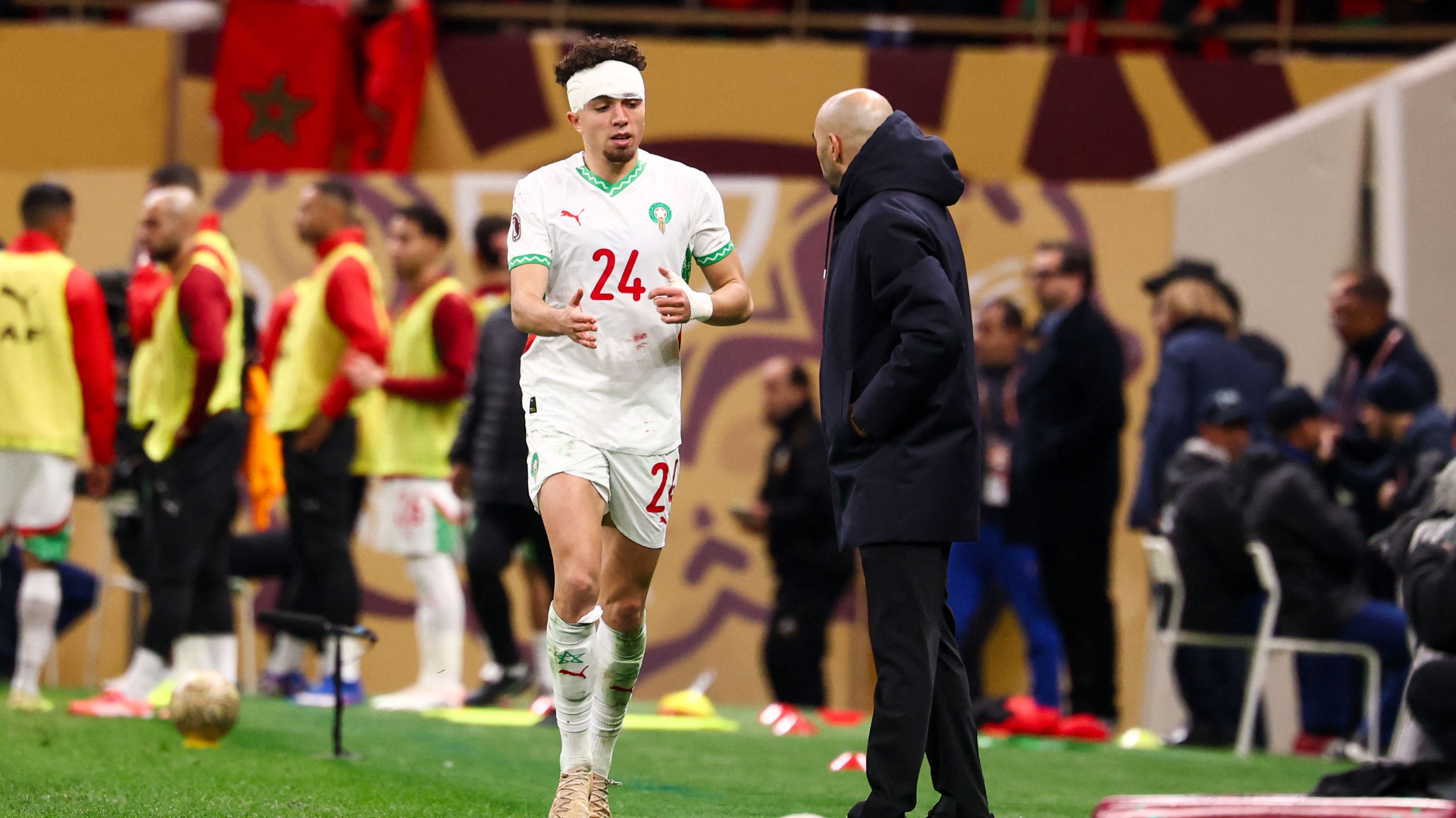 Photo de Naïl Al-Aynaoui blessé en finale CAN 2025 Maroc-Sénégal