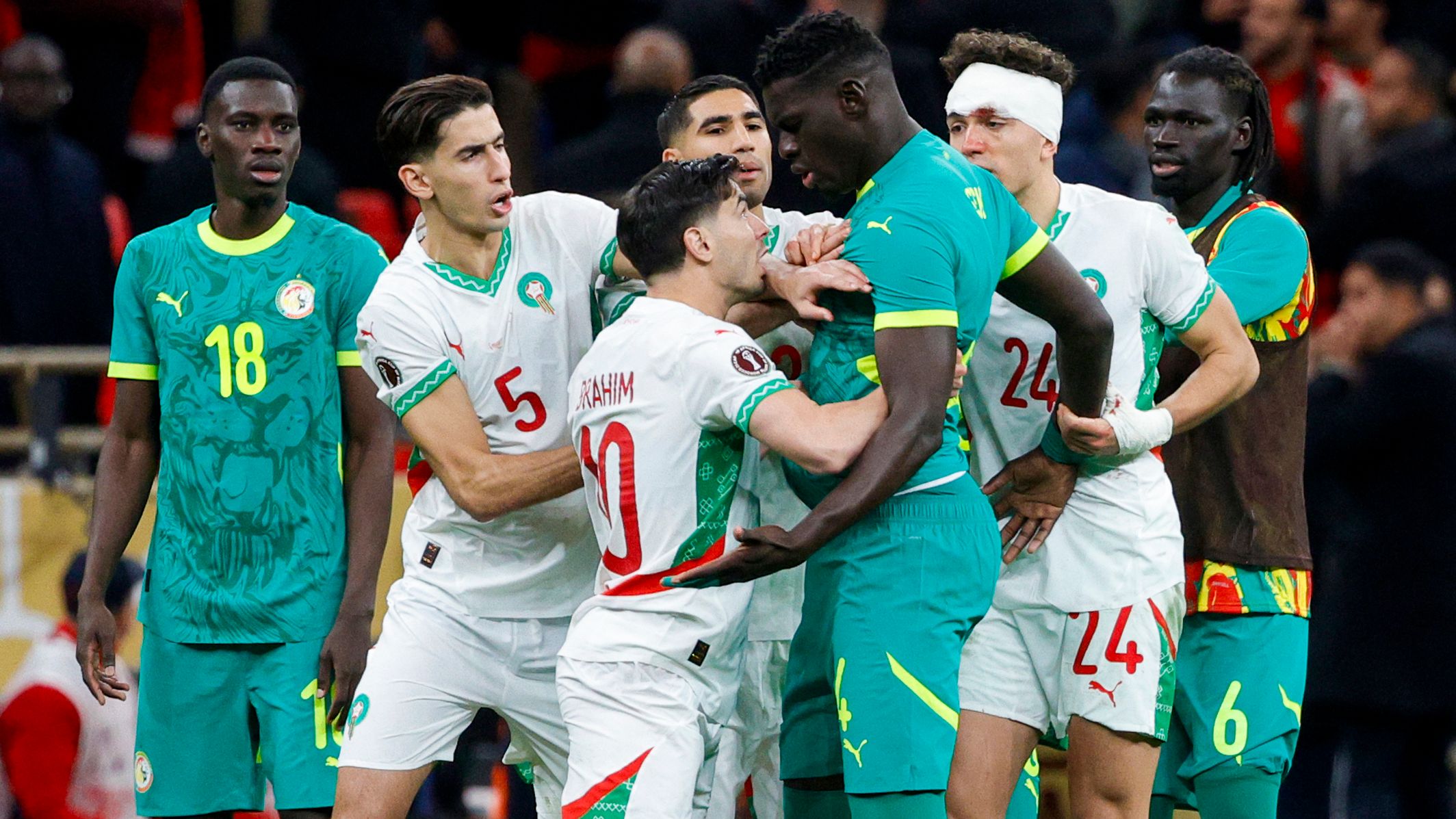 Photo de la finale Sénégal-Maroc AFCON et les incidents susceptibles de sanctions CAF
