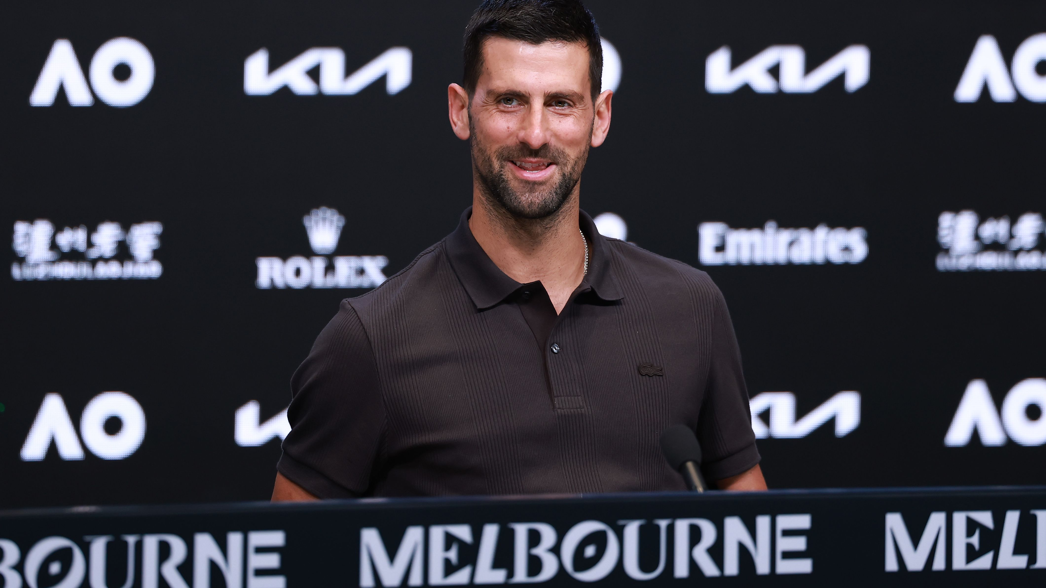 Djokovic at the Australian Open 2026 facing Sinner and Alcaraz