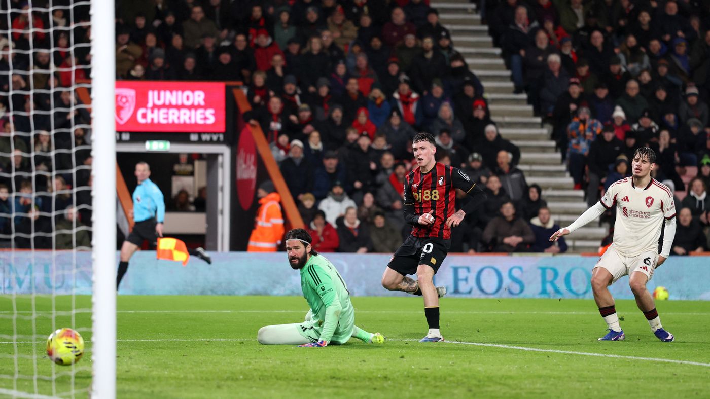 بالفيديو: صعقة مغربية.. ليفربول يعود من بورنموث بهزيمة صعبة الهضم