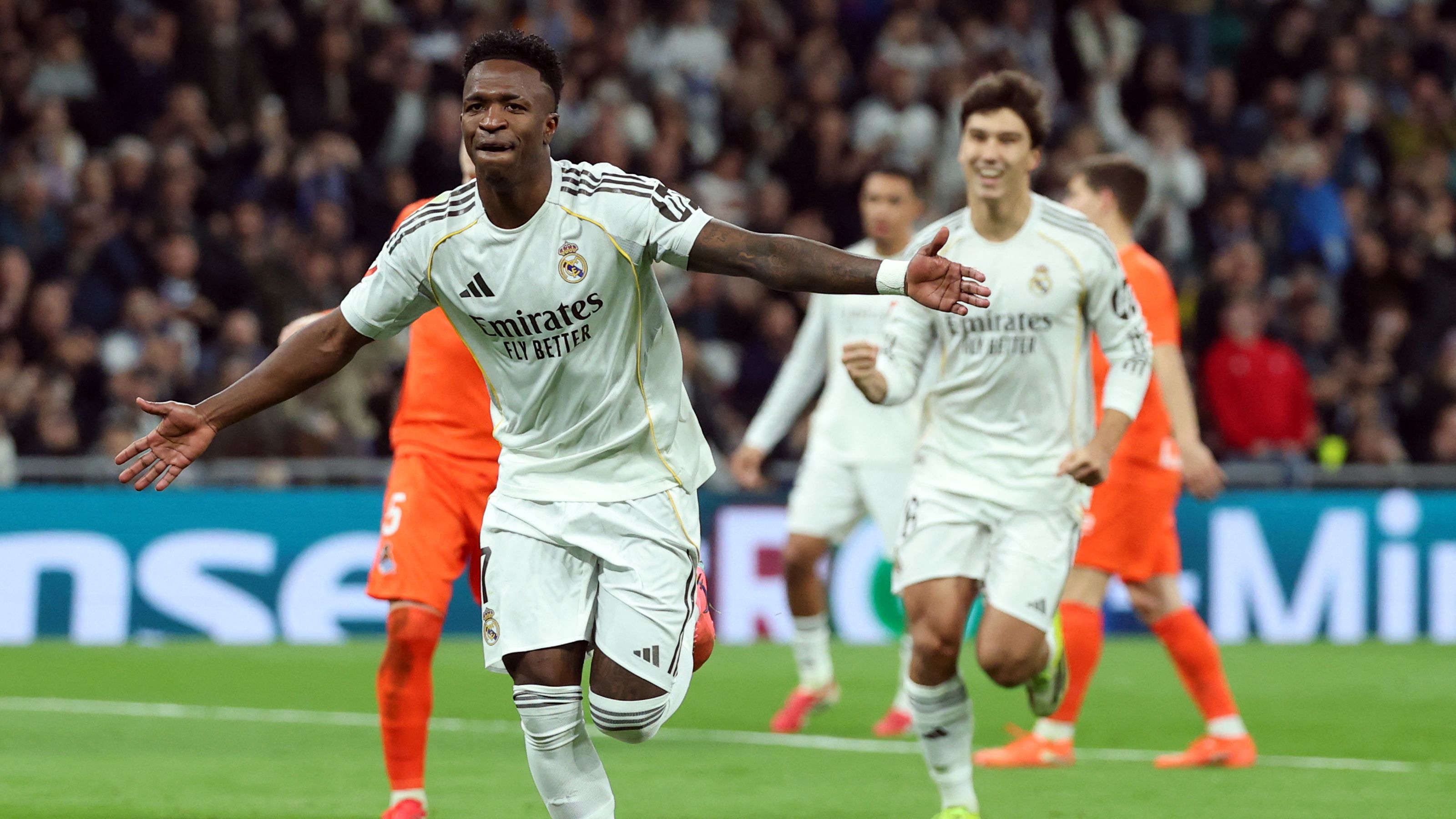 فينيسيوس جونيور يتفوق على نيمار في أهداف الليجا ويقود ريال مدريد للفوز على سوسييداد