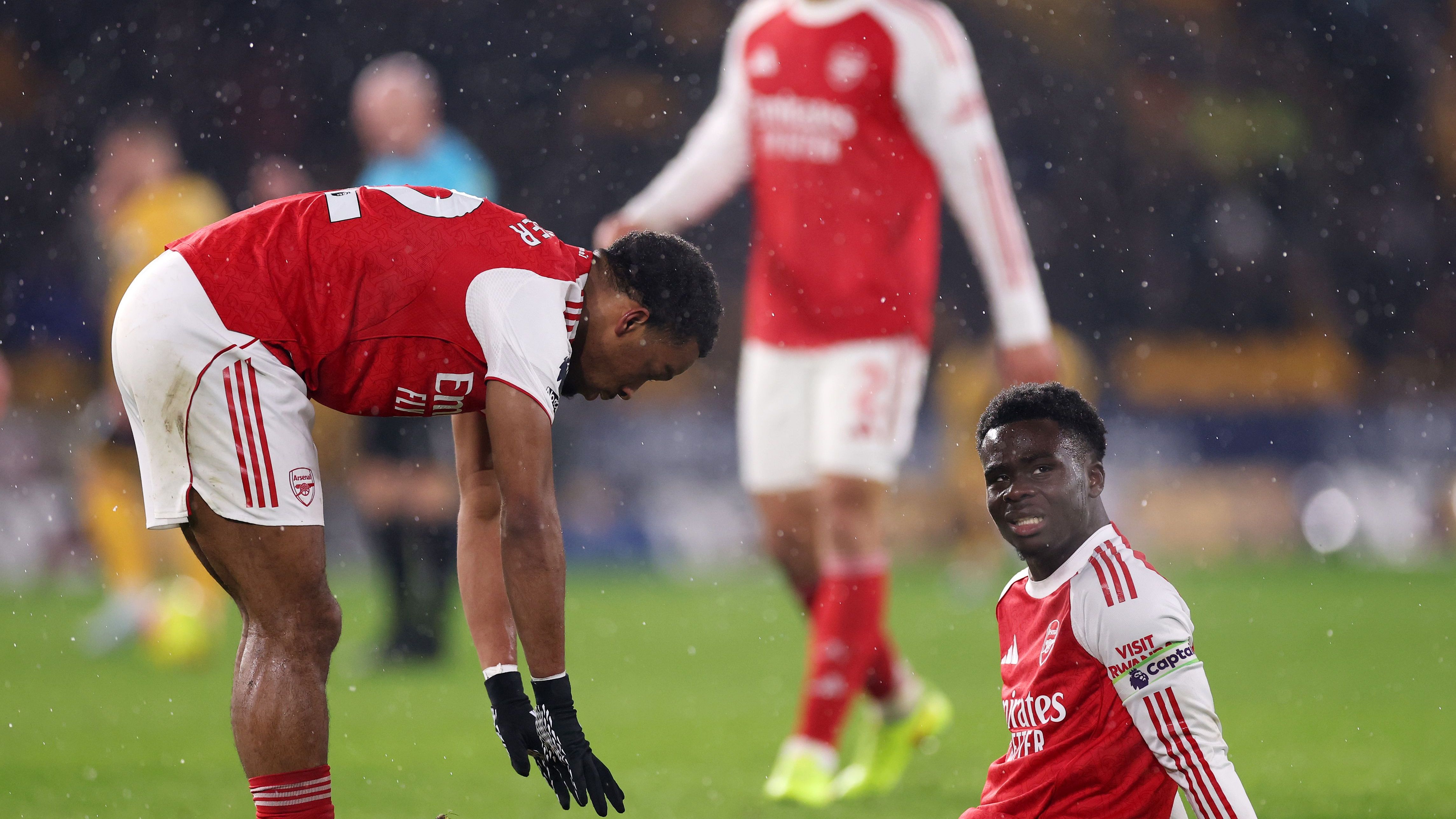 Arsenal-Wolverhampton 2-2 Molineux Saka Trossard