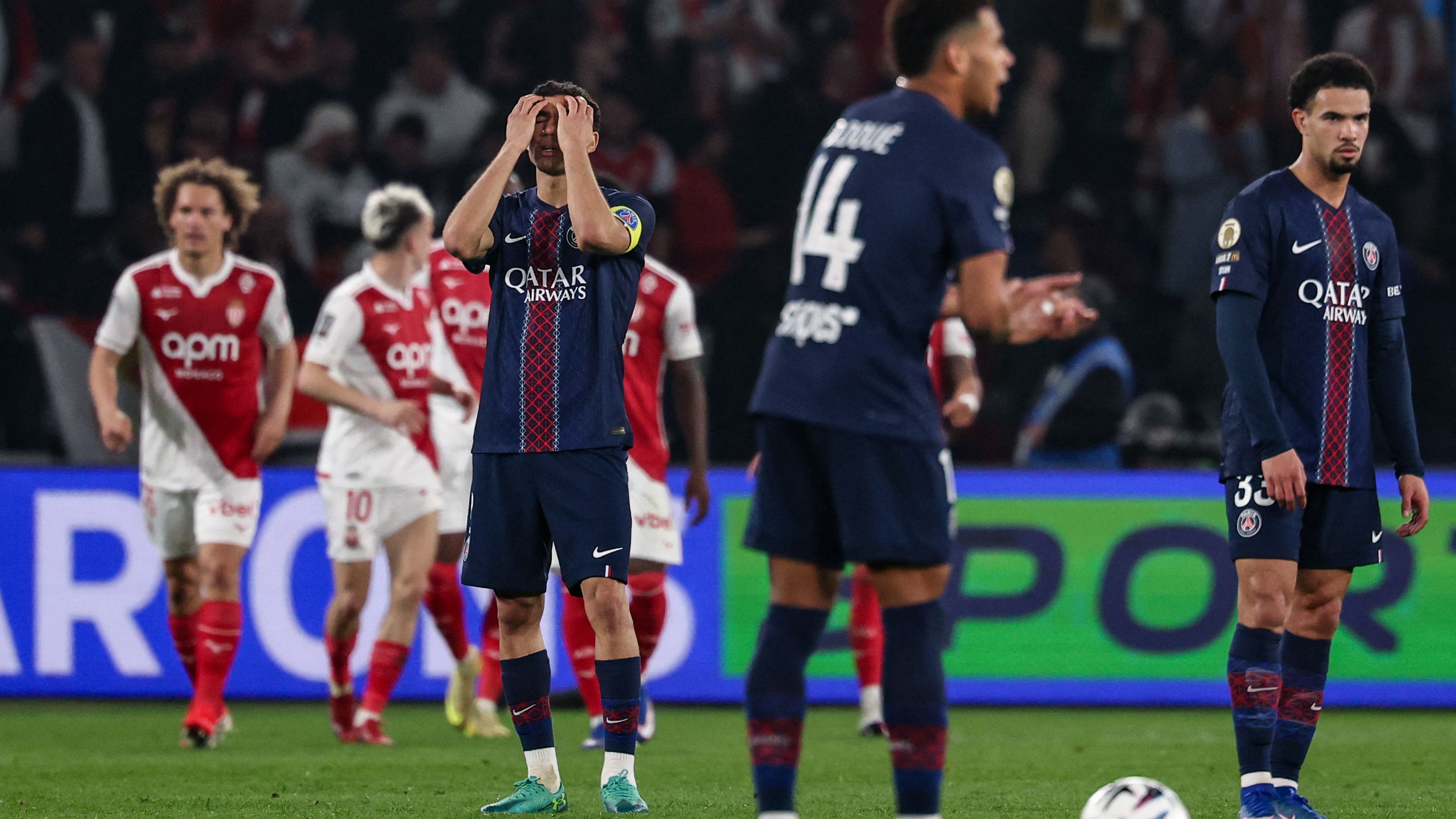 باريس سان جيرمان يخسر أمام موناكو 1-3 في الدوري الفرنسي ويواجه ضغطًا على الصدارة