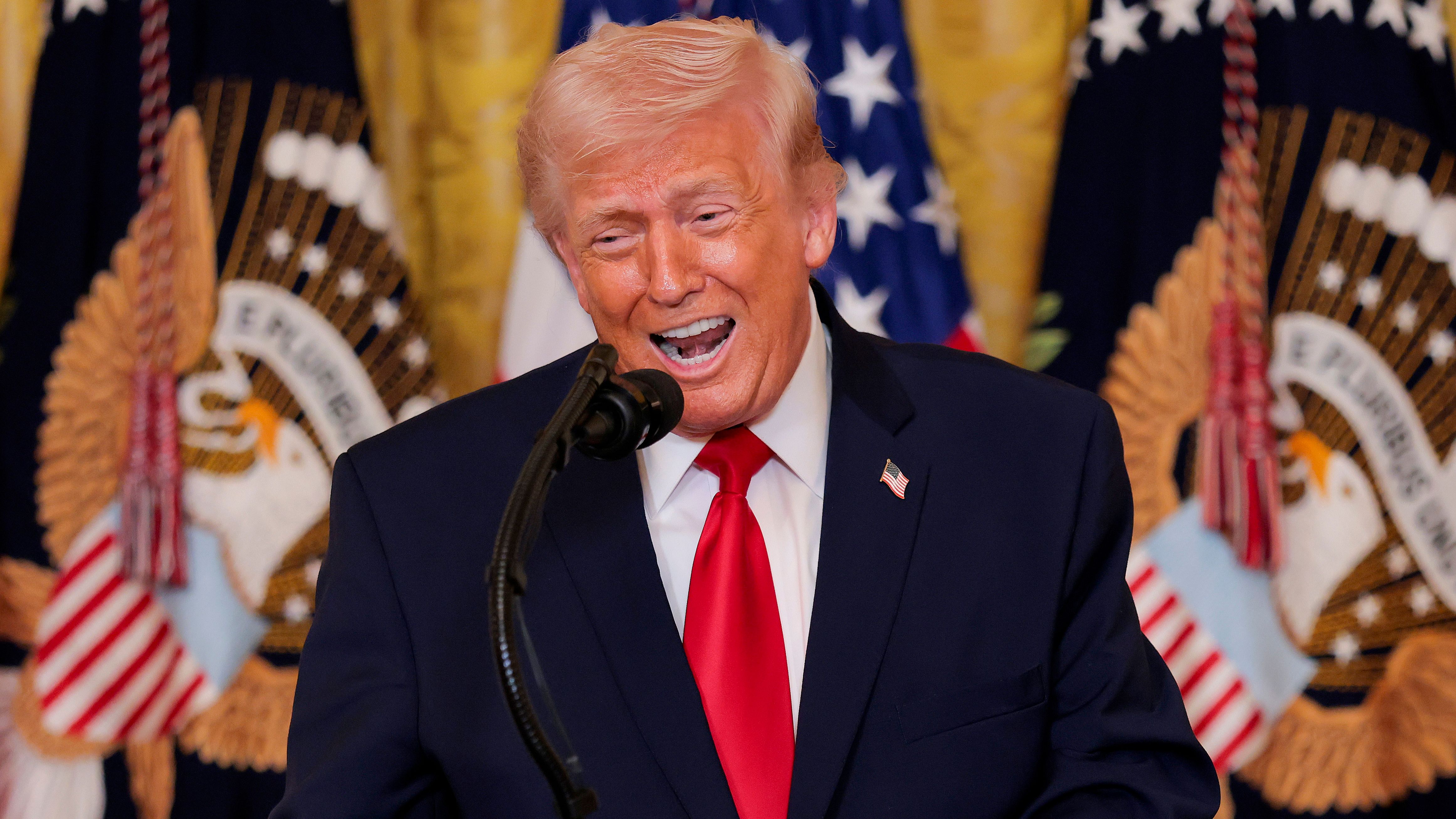 President Trump And First Lady Melania Trump Host Women's History Month Event At The White House