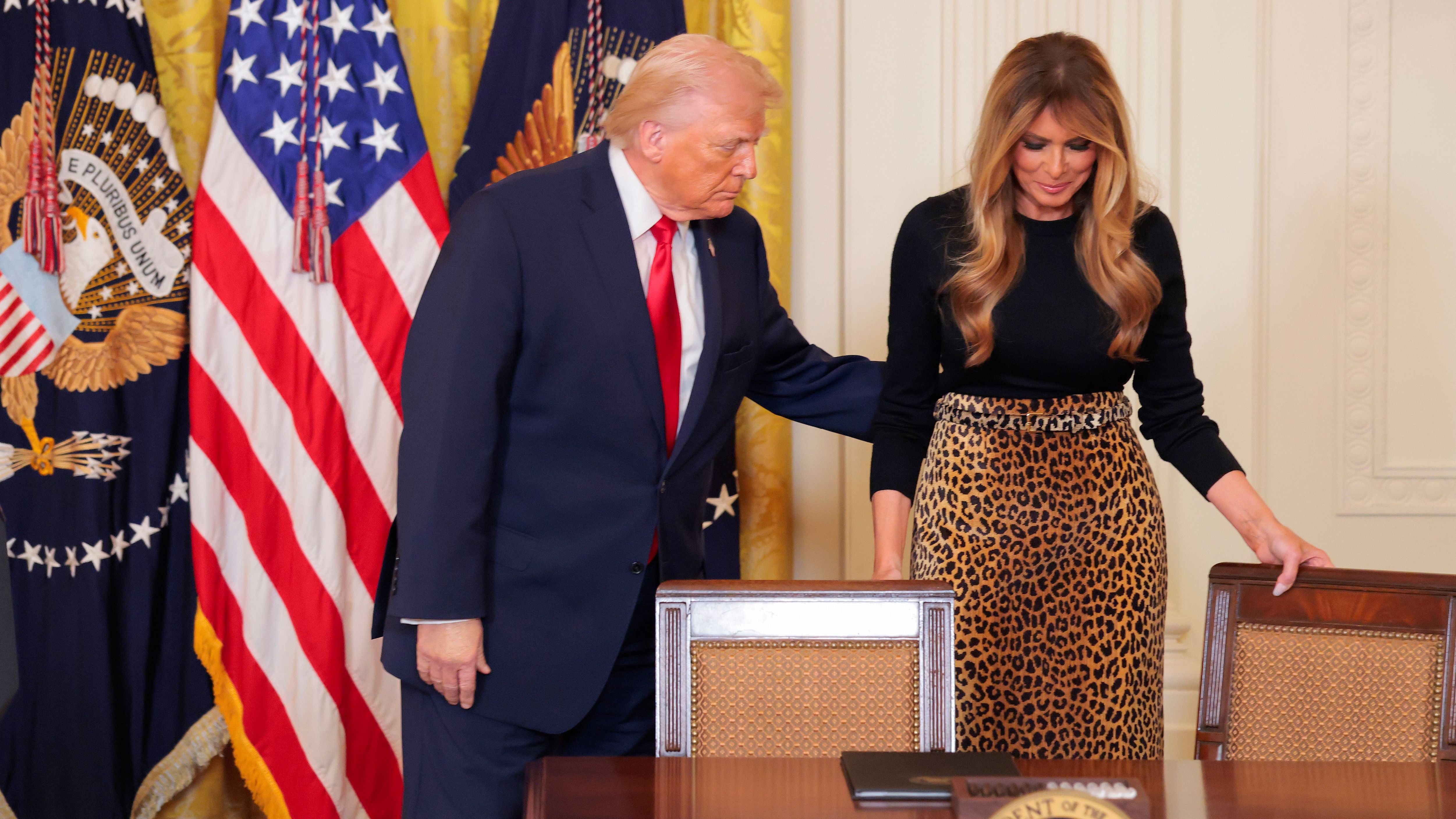 President Trump And First Lady Melania Trump Host Women's History Month Event At The White House