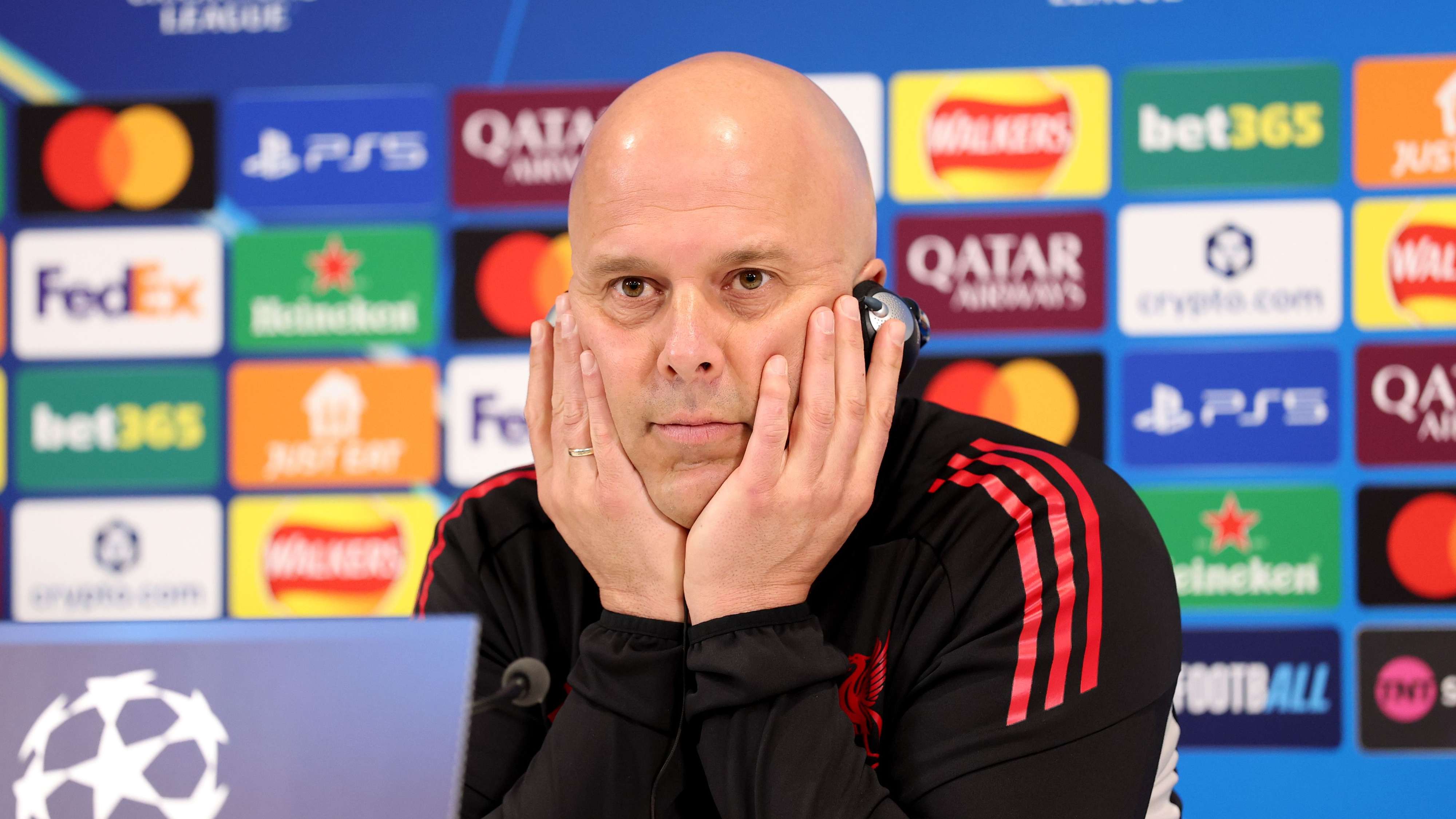 Liverpool FC Training Session And Press Conference - UEFA Champions League 2025/26 Round of 16 Second Leg