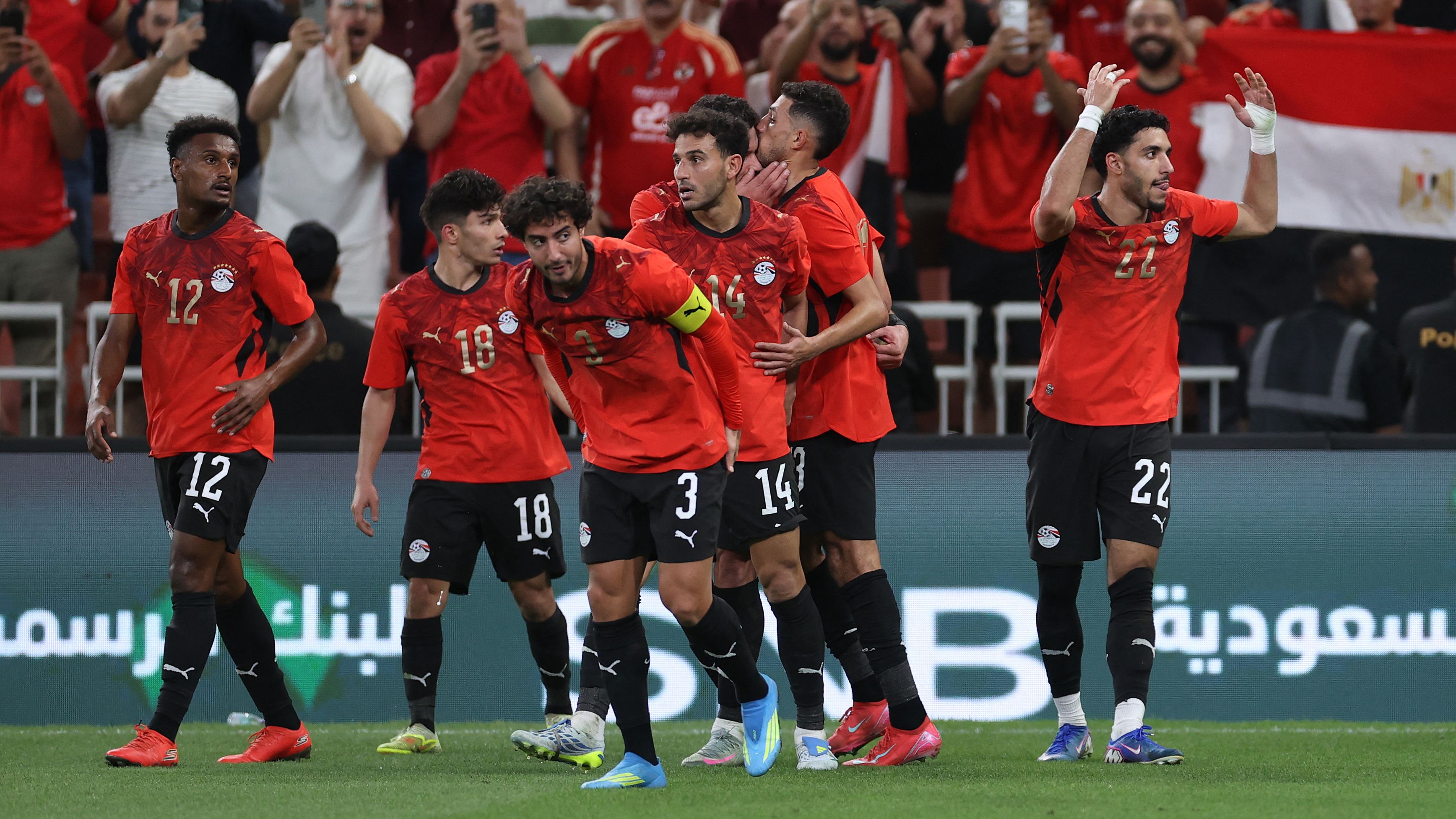 Foto amichevole Egitto-Saudi Gedda Ramzi Renard Salah assente