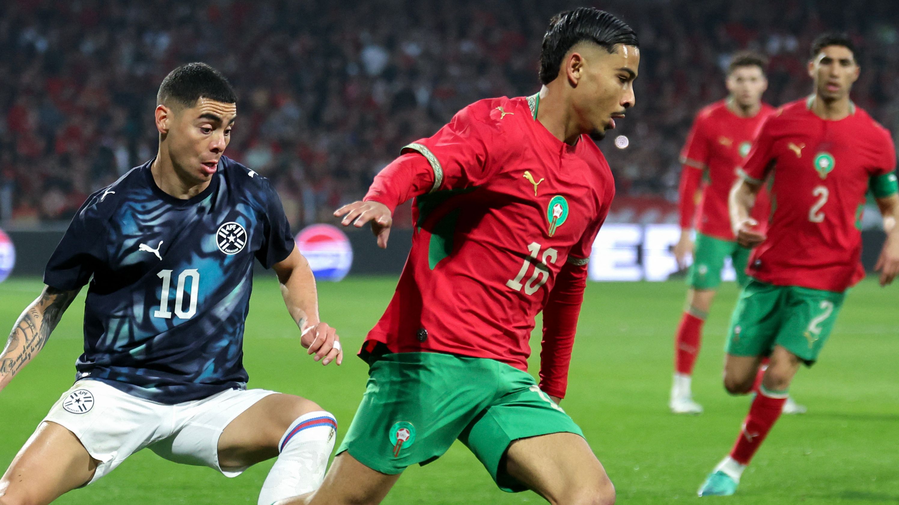 Marocco Paraguay amichevole Francia 2026 foto Bilal Khennous Hakimi