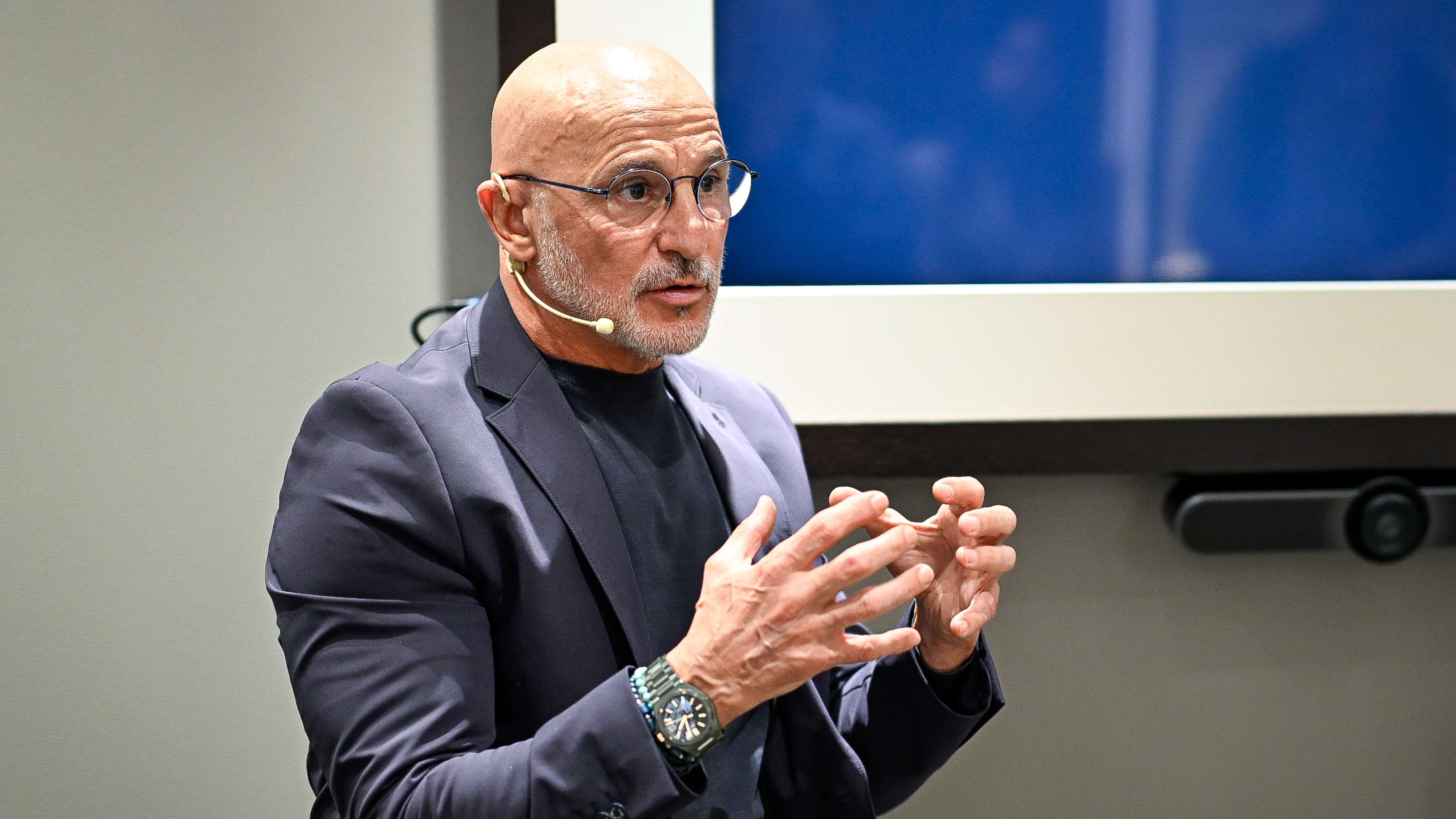 Luis De La Fuente At IWC Boutique in Madrid