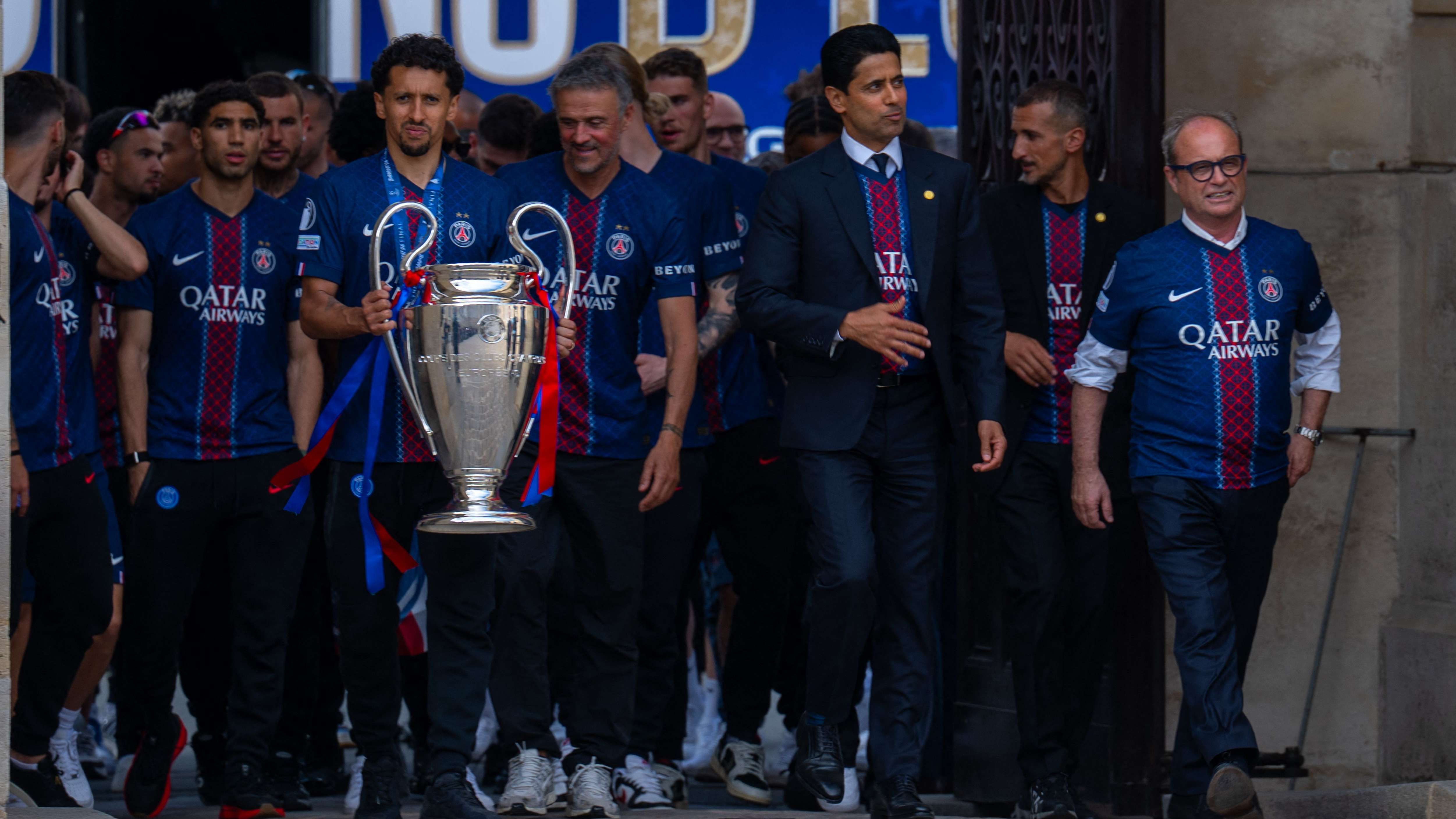 FRANCE-POLITICS-FOOTBALL-PSG-ELYSEE-RECEPTION