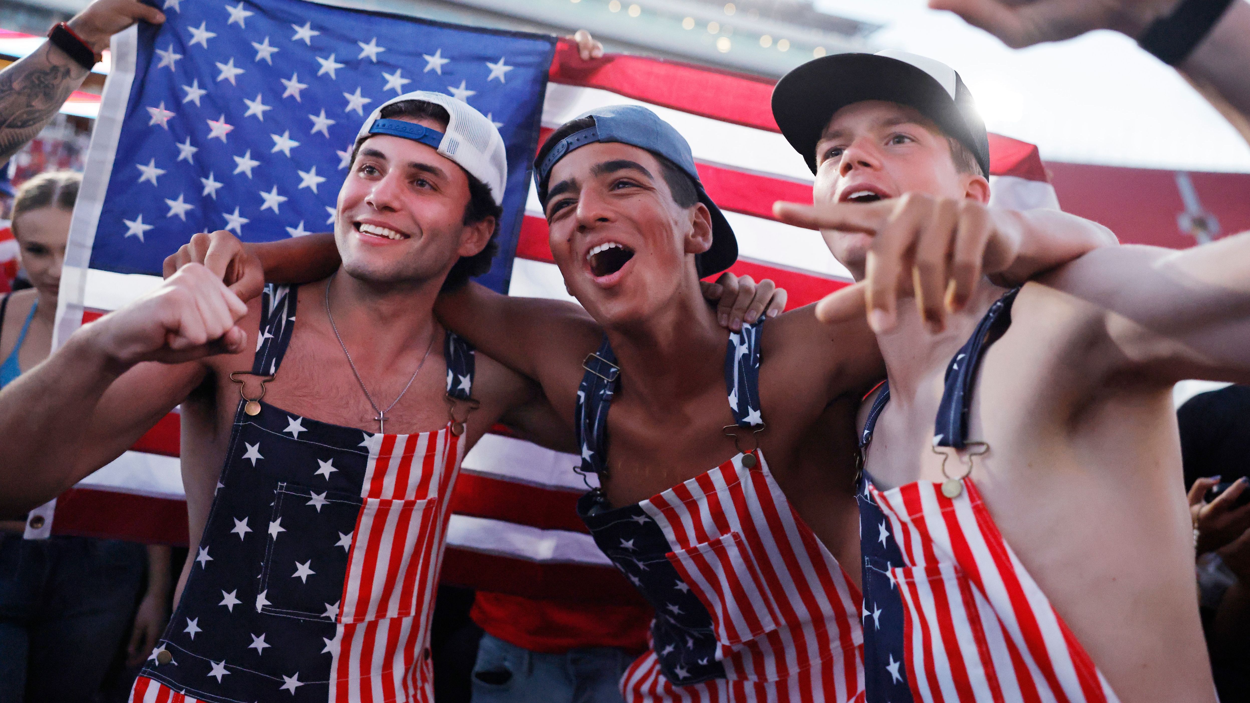 Soccer Fans Gather To Watch The United States' First World Cup Match Against Paraguay