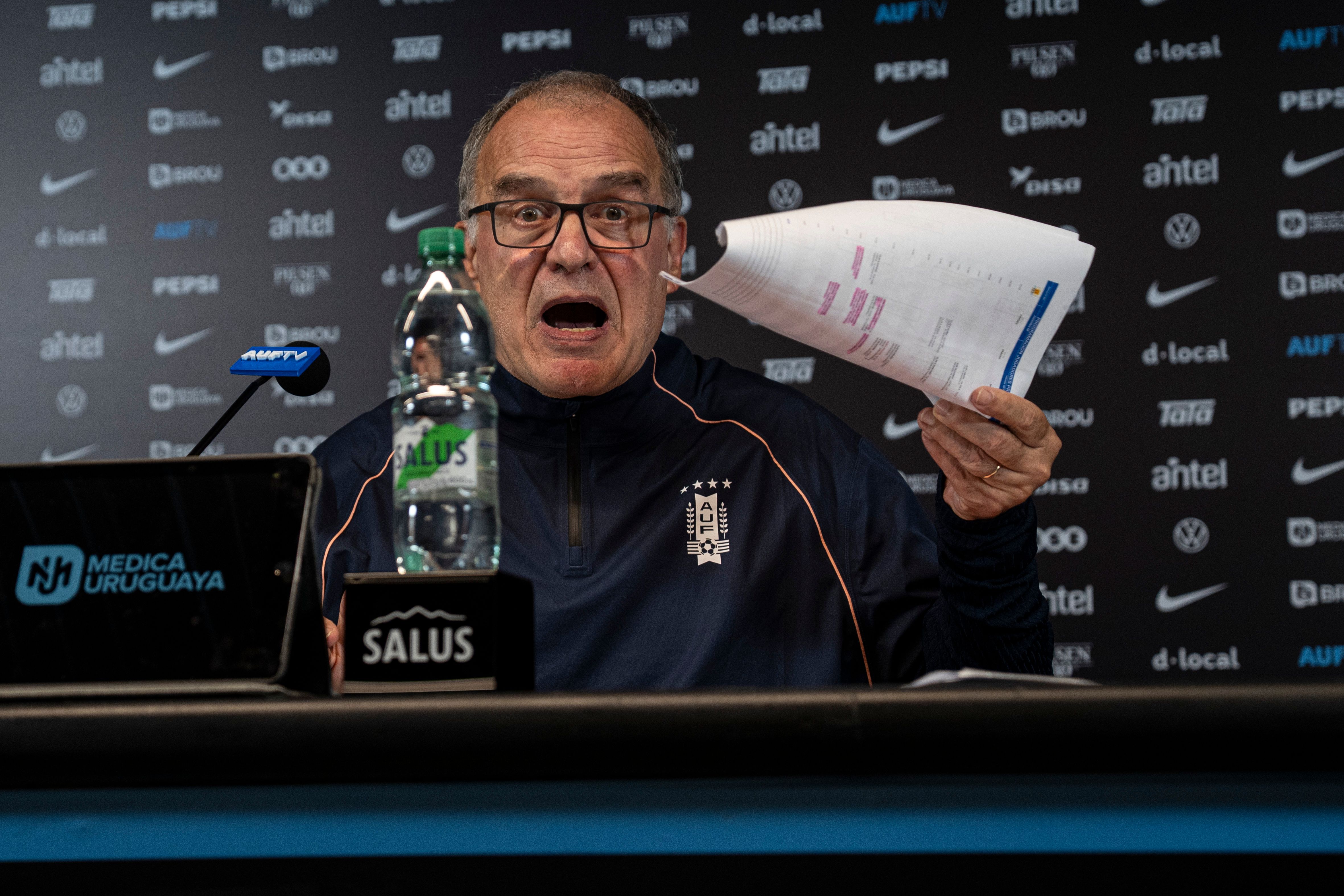 Marcelo Bielsa addresses the media
