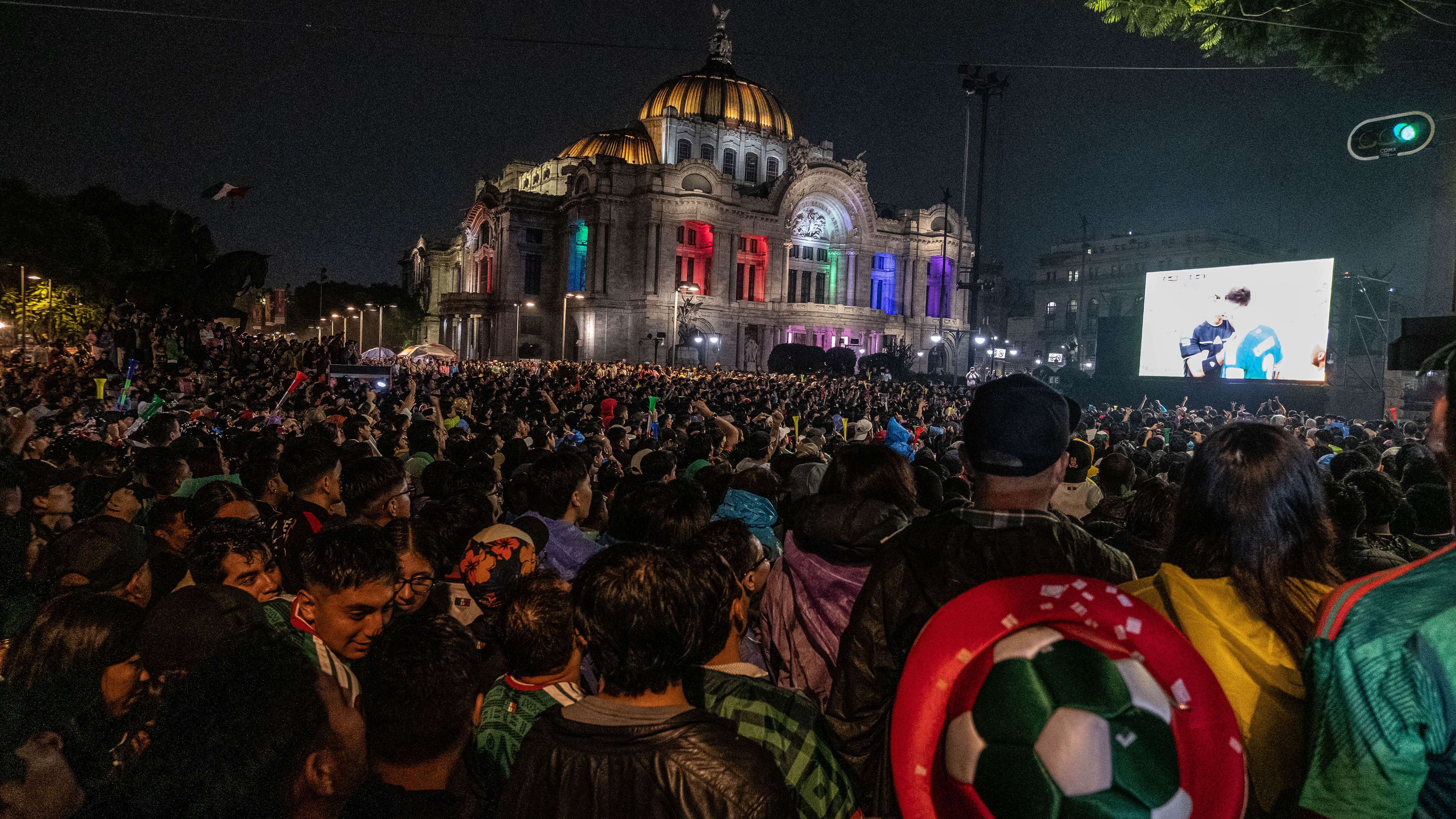 Mexican Fans Watch Mexico v Ecuador FIFA World Cup 2026