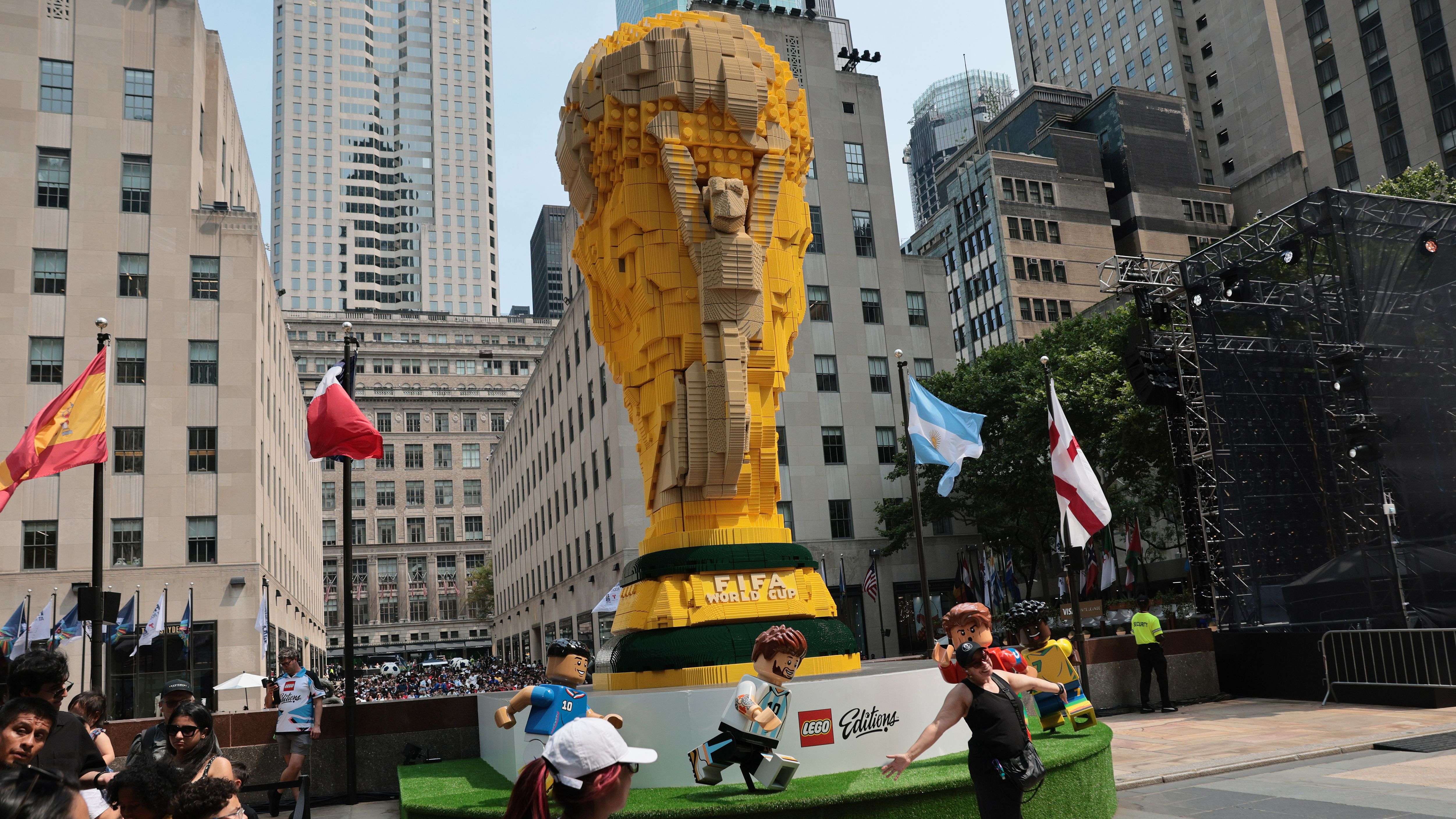 World Cup Fans Gather To Watch France vs Spain Semi Final Match